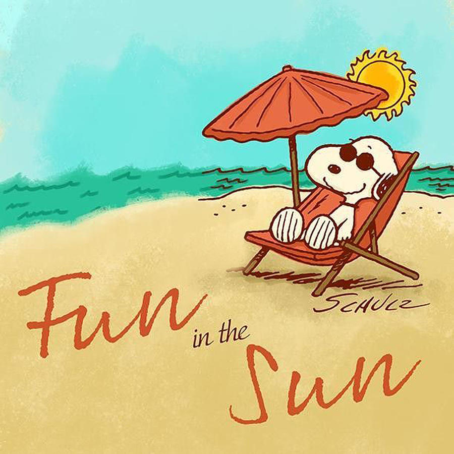 Snoopy summer fun in the sun Digital Art