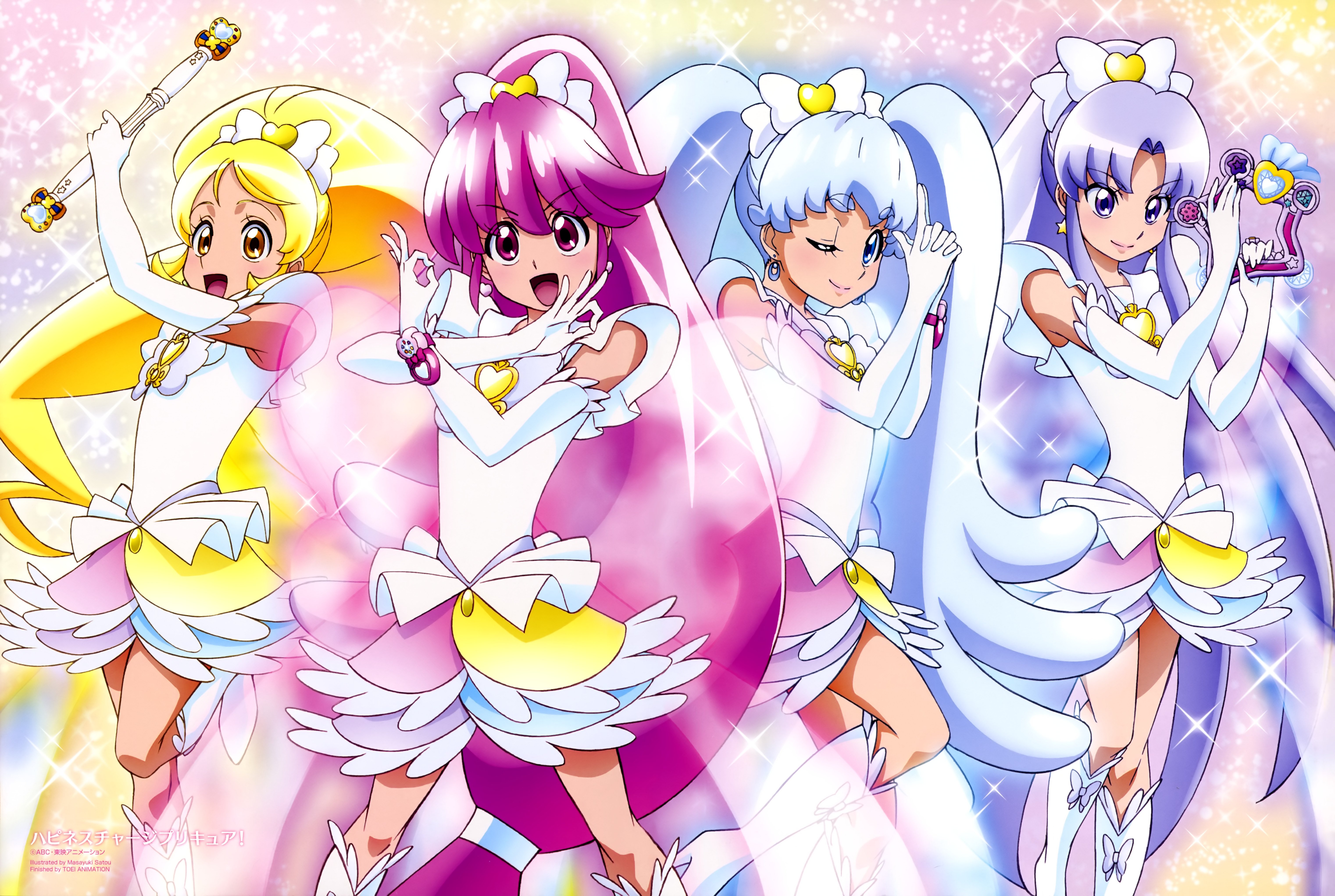 HappinessCharge Precure! Cure Honey Hikawa Iona Aino Megumi wallpaperx4089