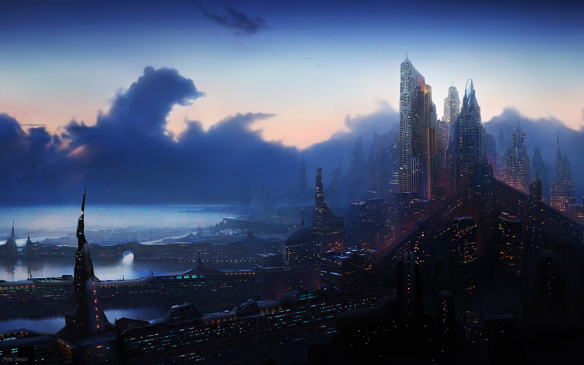 Sci Fi City HD Wallpaper and Background