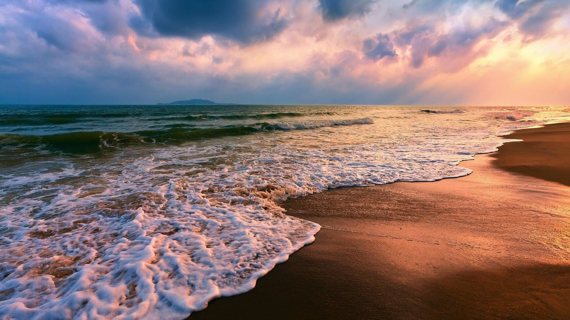 Free Download Sunset Beaches Background