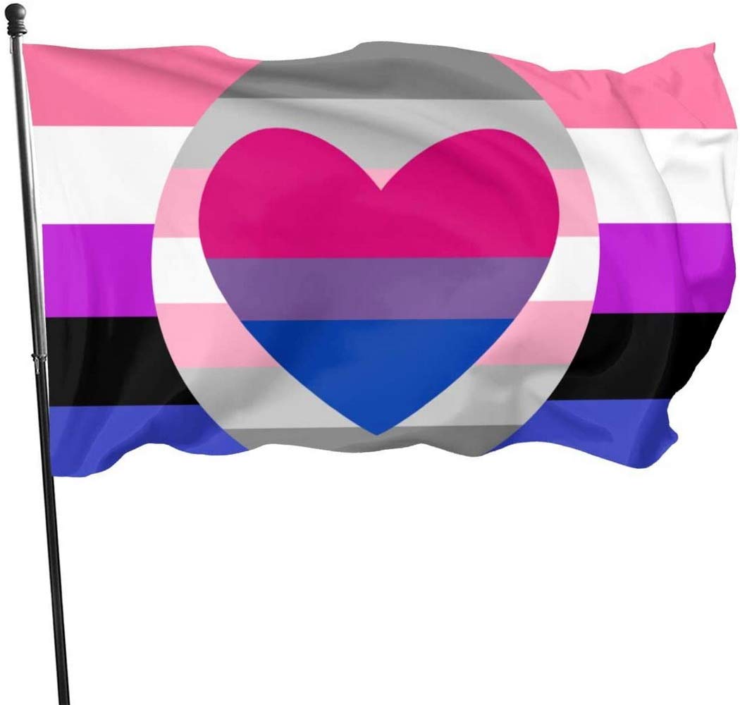 Amazon.com, Genderfluid Demigirl Bisexual Bi Pride Flags Themed Single Printed Welcome Party Flag Home Garden Yard Outdoor Decorative 3 X 5 Ft Large Flag, Patio, Lawn & Garden