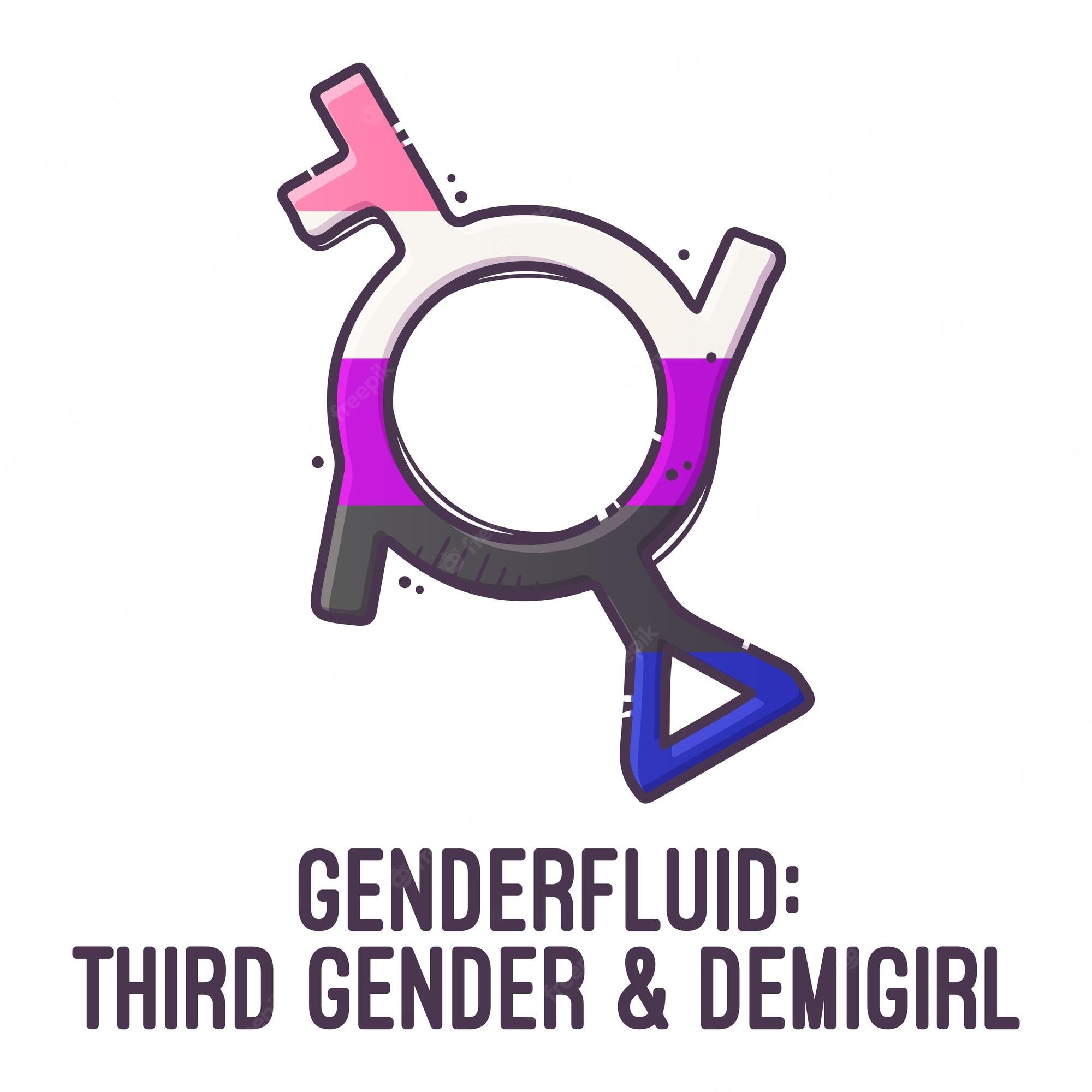 Premium Vector. Gender symbol genderfluid signs of sexual orientation vector