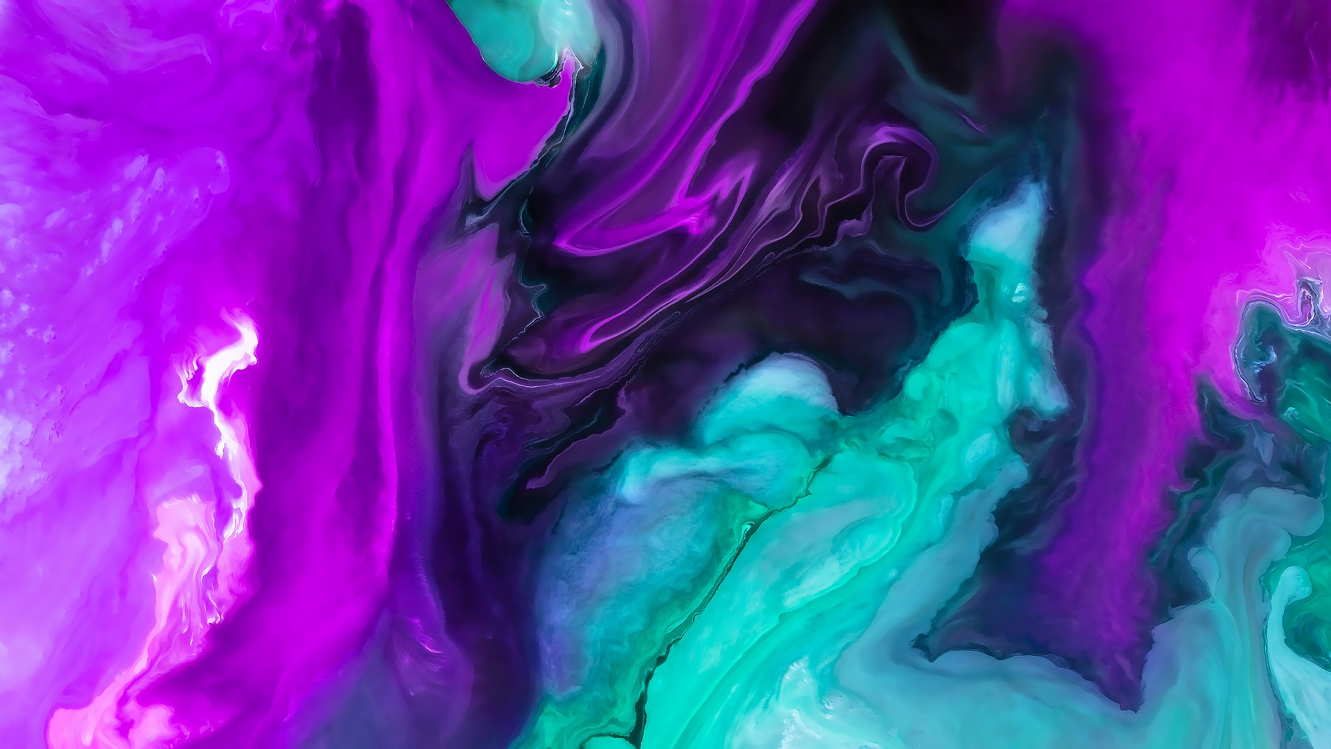 cyan, purple, abstract, digital Gallery HD Wallpaper