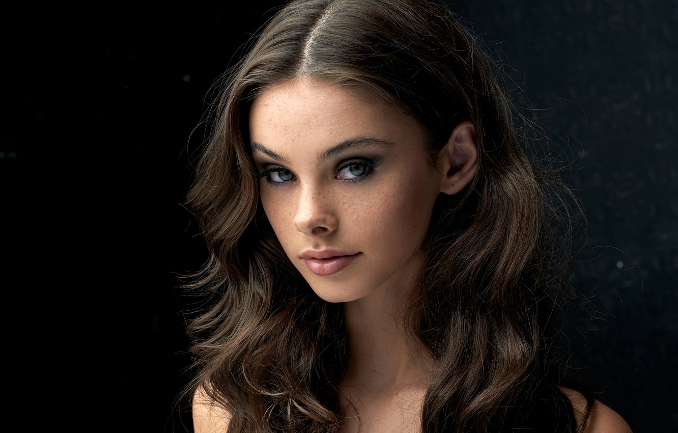 Wallpaper look, background, model, portrait, makeup, hairstyle, brown hair, beauty, Jack Metthey, Meika Woollard image for desktop, section девушки