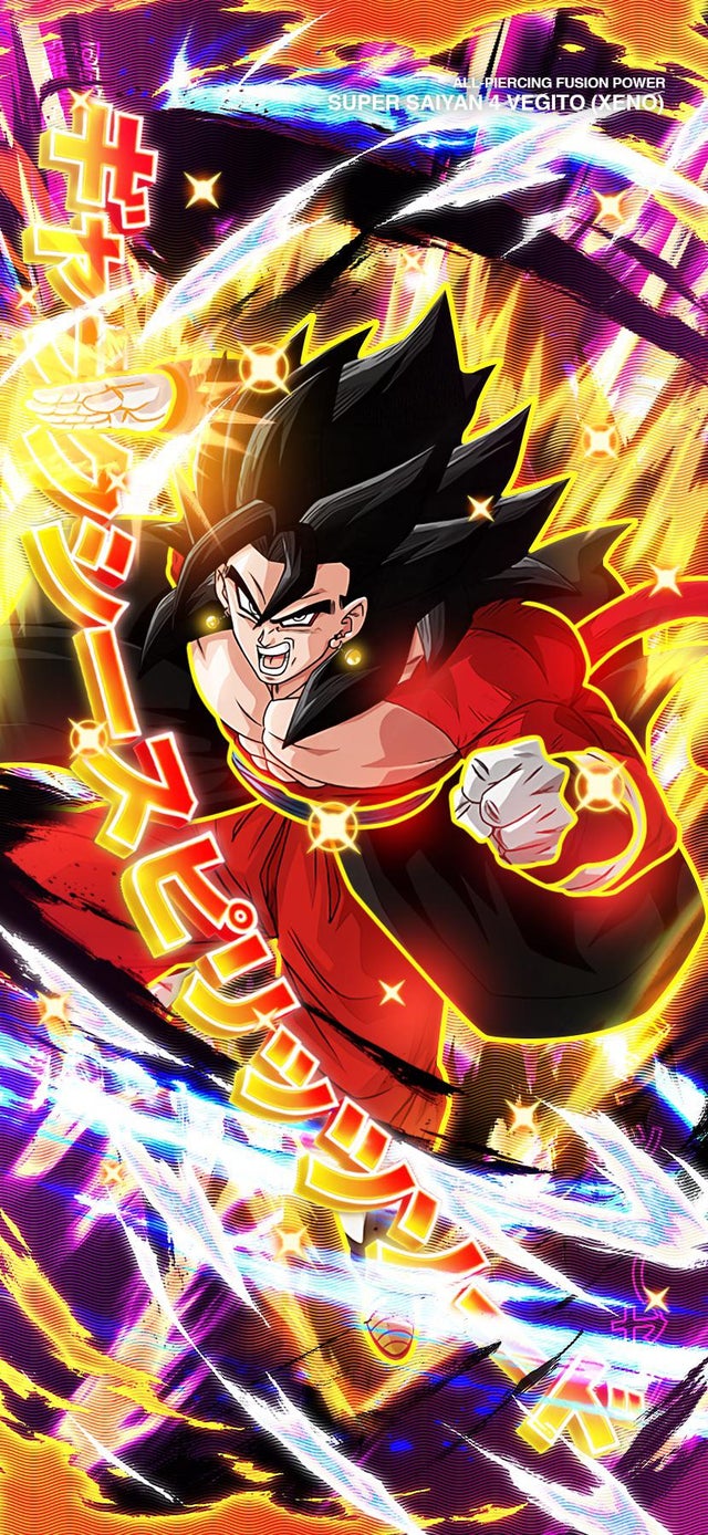 Super Saiyan 4 Vegito x Mega Pokemon: October wallpaper for the first half of the month. Download link in the comments!
