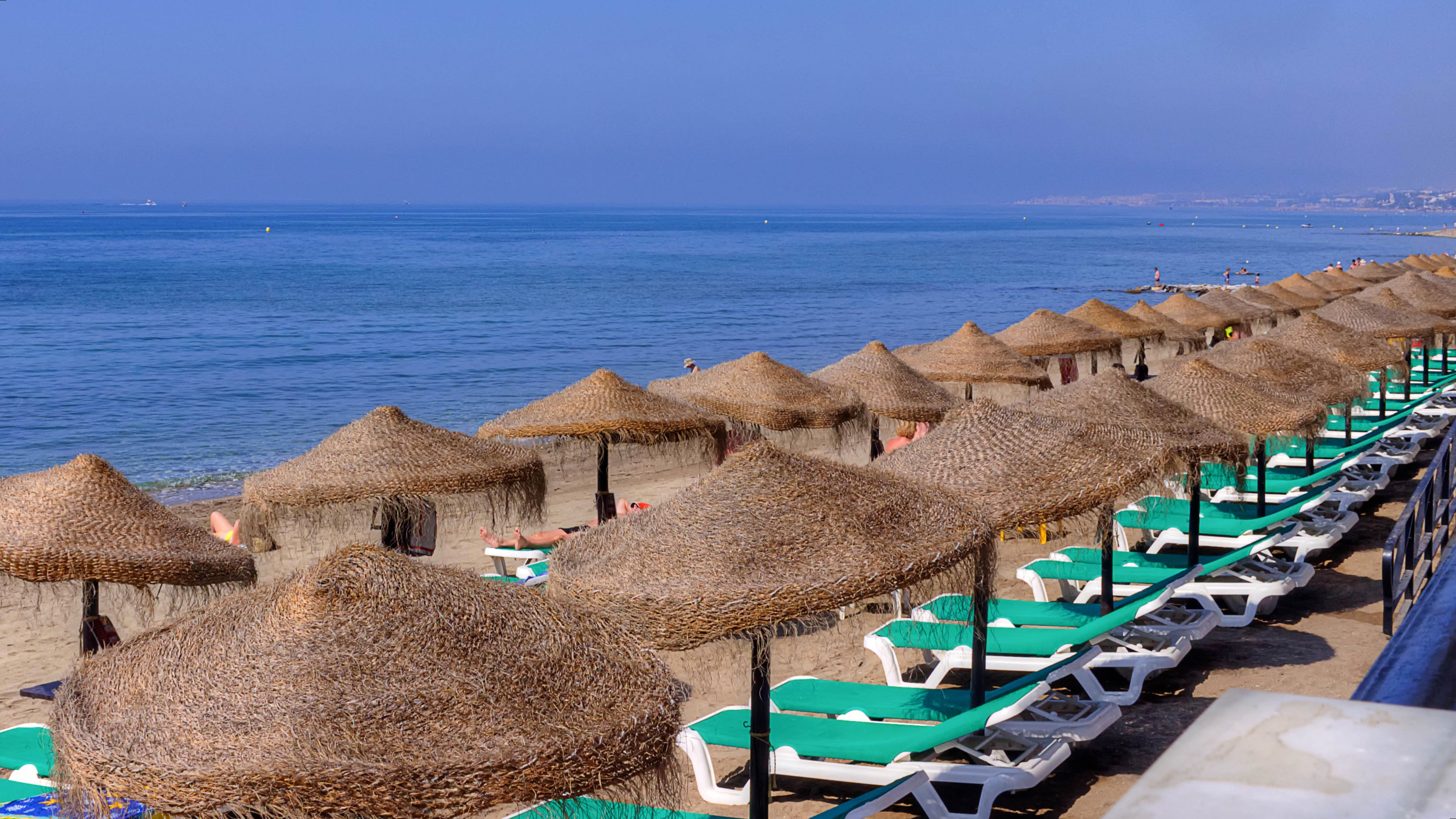 Wallpaper, ocean, Sun, beach, umbrella, de, Israel, Spain, alba, playa, espana, parasol, marbella, israeldealba 3947x2220