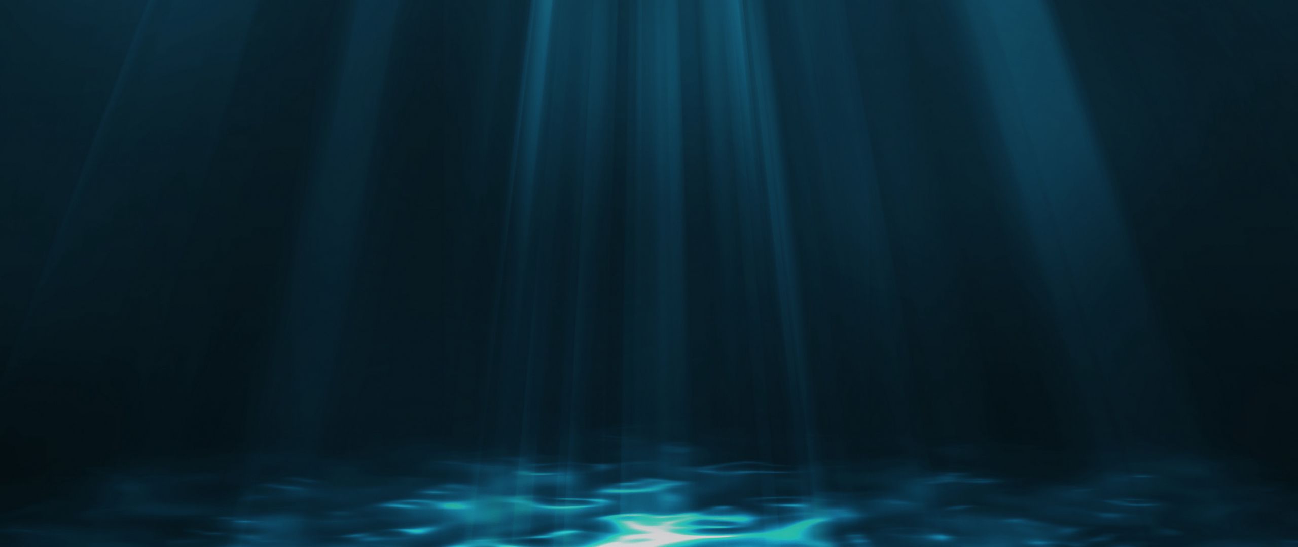 Download wallpaper 2560x1080 underwater world, rays, art, water, light dual wide 1080p HD background