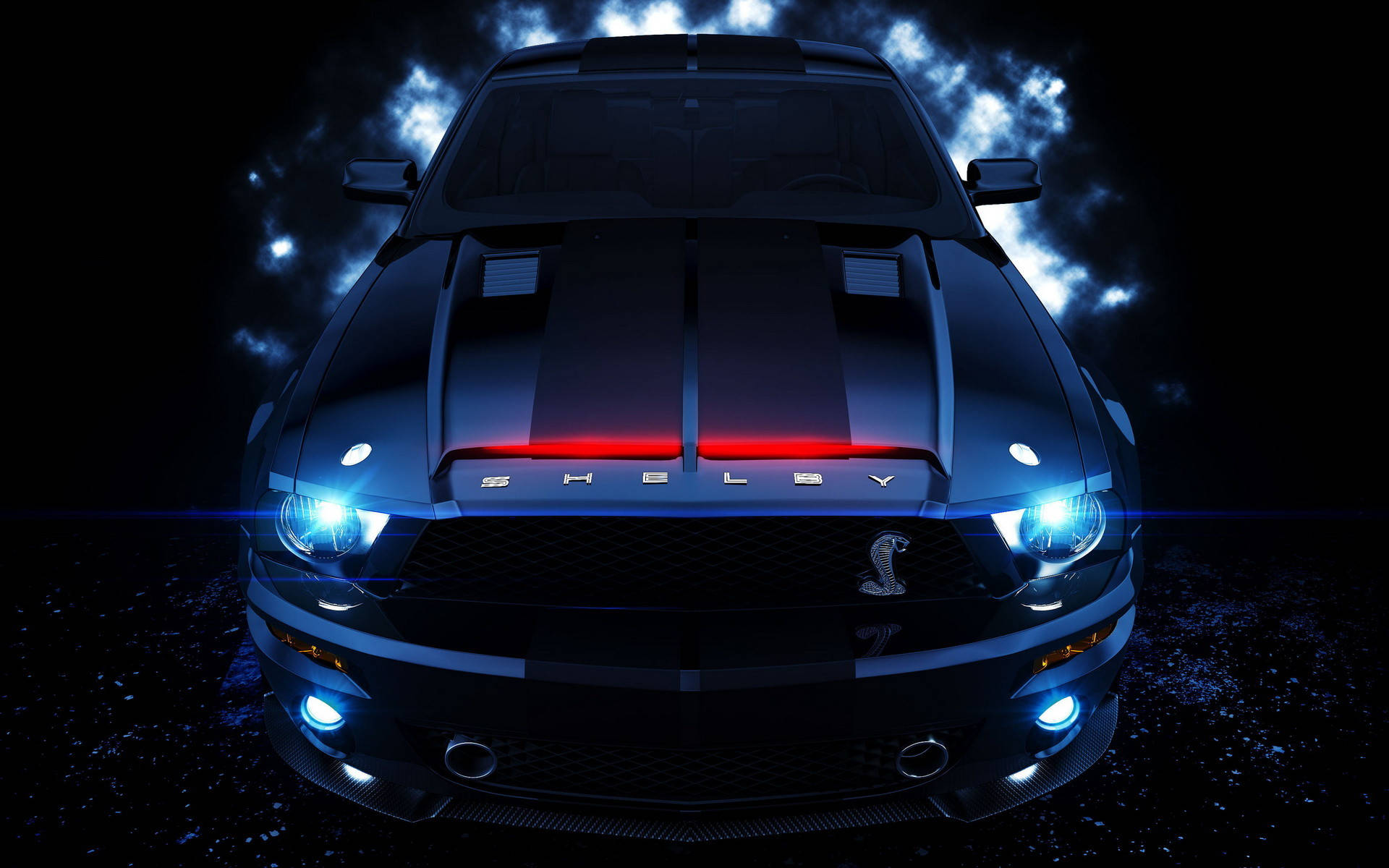 Download Epic Shelby Mustang HD Blue Wallpaper
