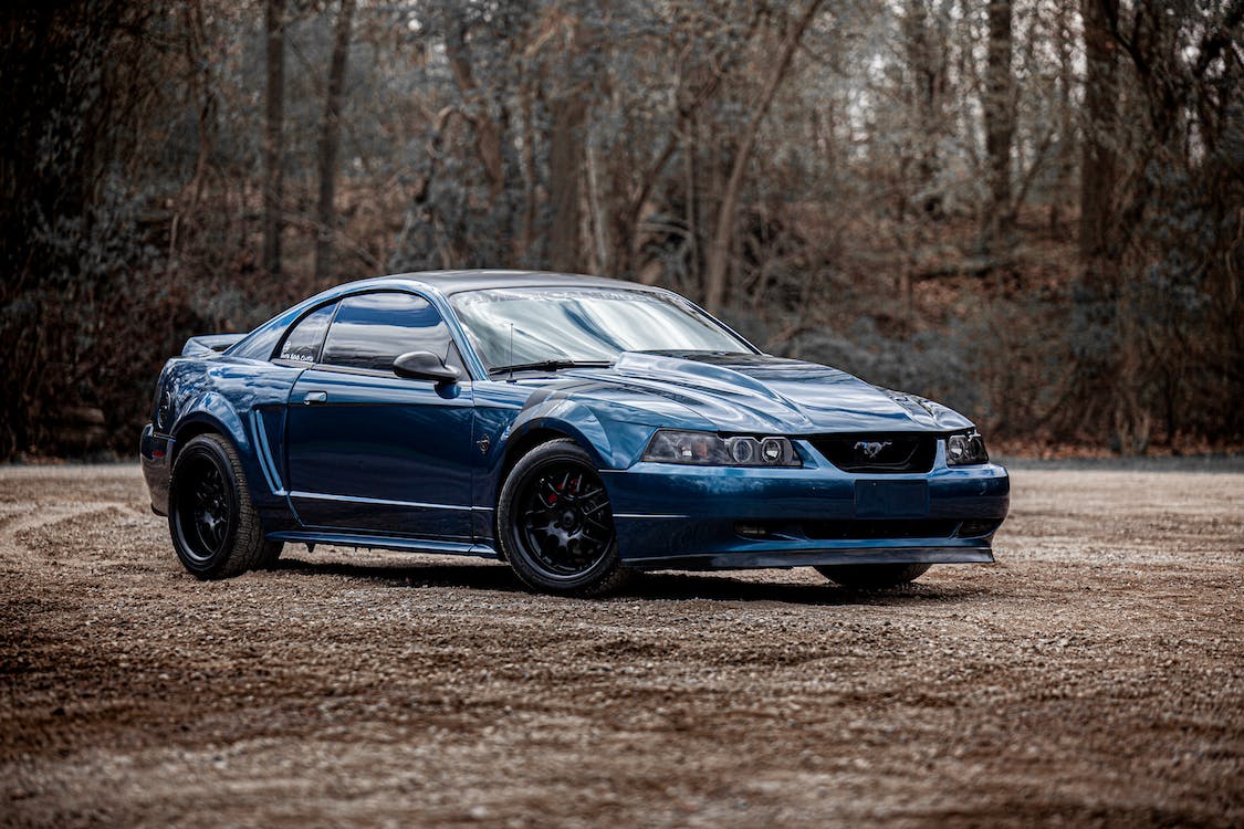 Blue Ford Mustang · Free