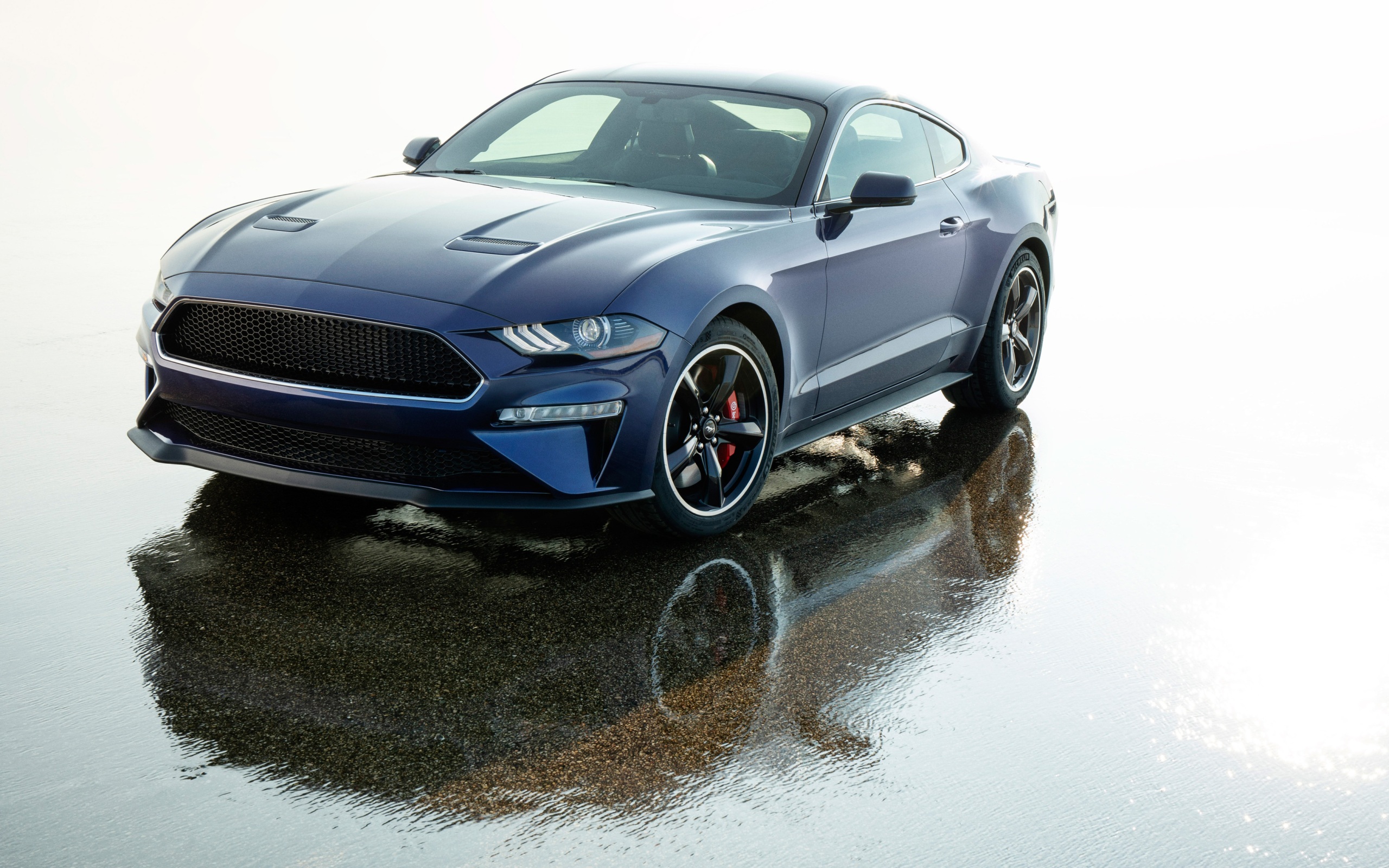 Wallpaper 4k 2019 Ford Mustang Bullitt Kona Blue Wallpaper