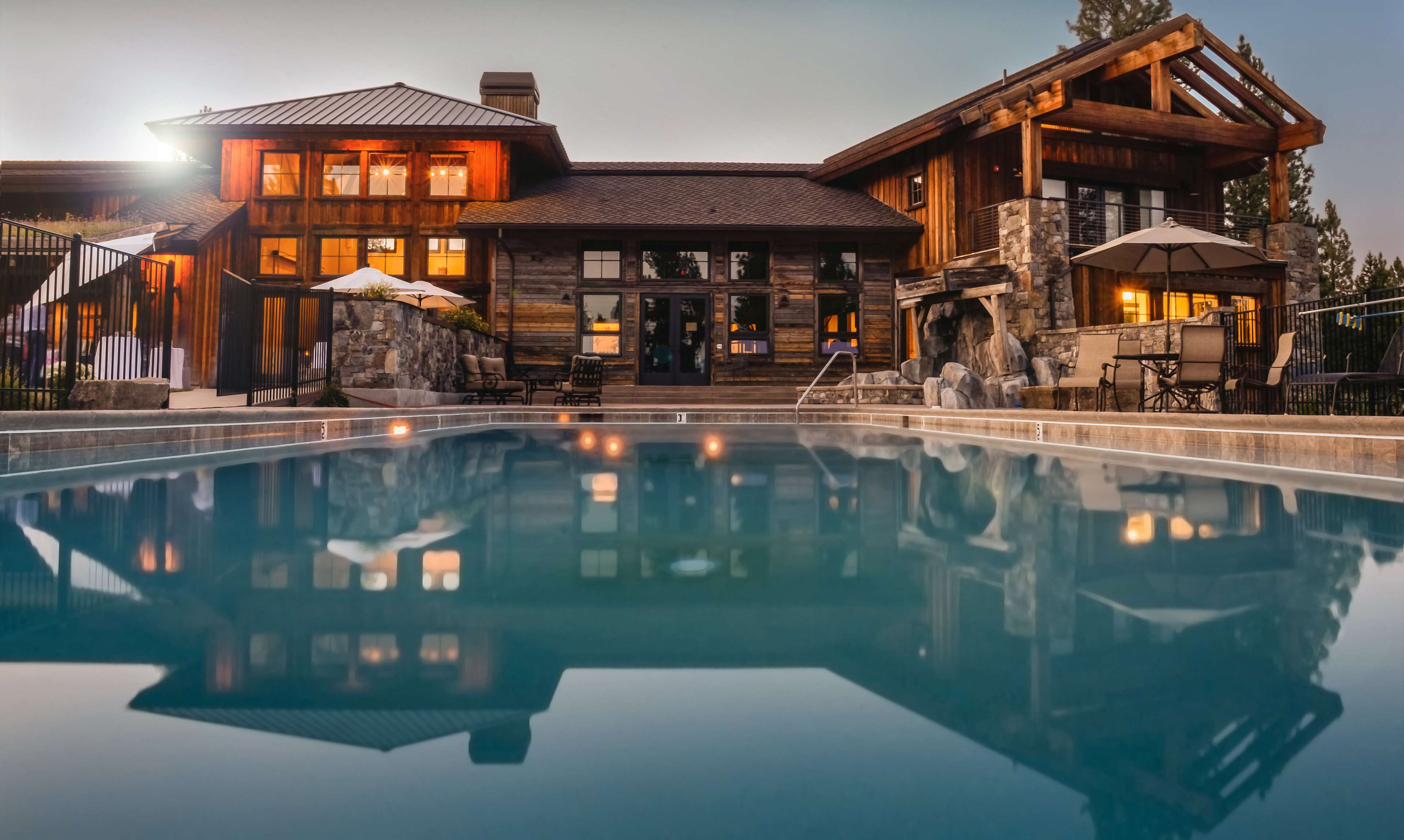 backyard, house, lights, luxury, property, real estate, reflection, swimming pool, villa 4k Gallery HD Wallpaper