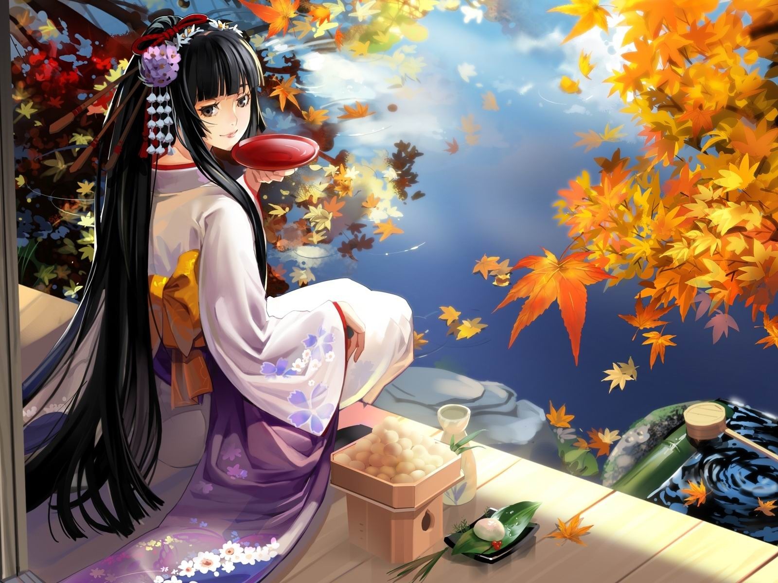 Manga Meditation Anime Widescreen HD Wallpaper