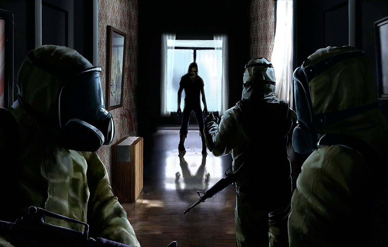 Wallpaper people, art, zombies, Zombie Artwork image for desktop, section фантастика