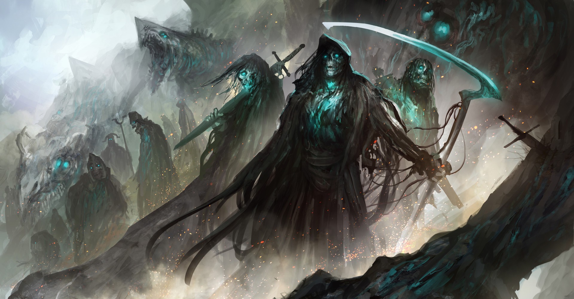 artwork, Fantasy Art, Dead, Zombies Wallpaper HD / Desktop and Mobile Background