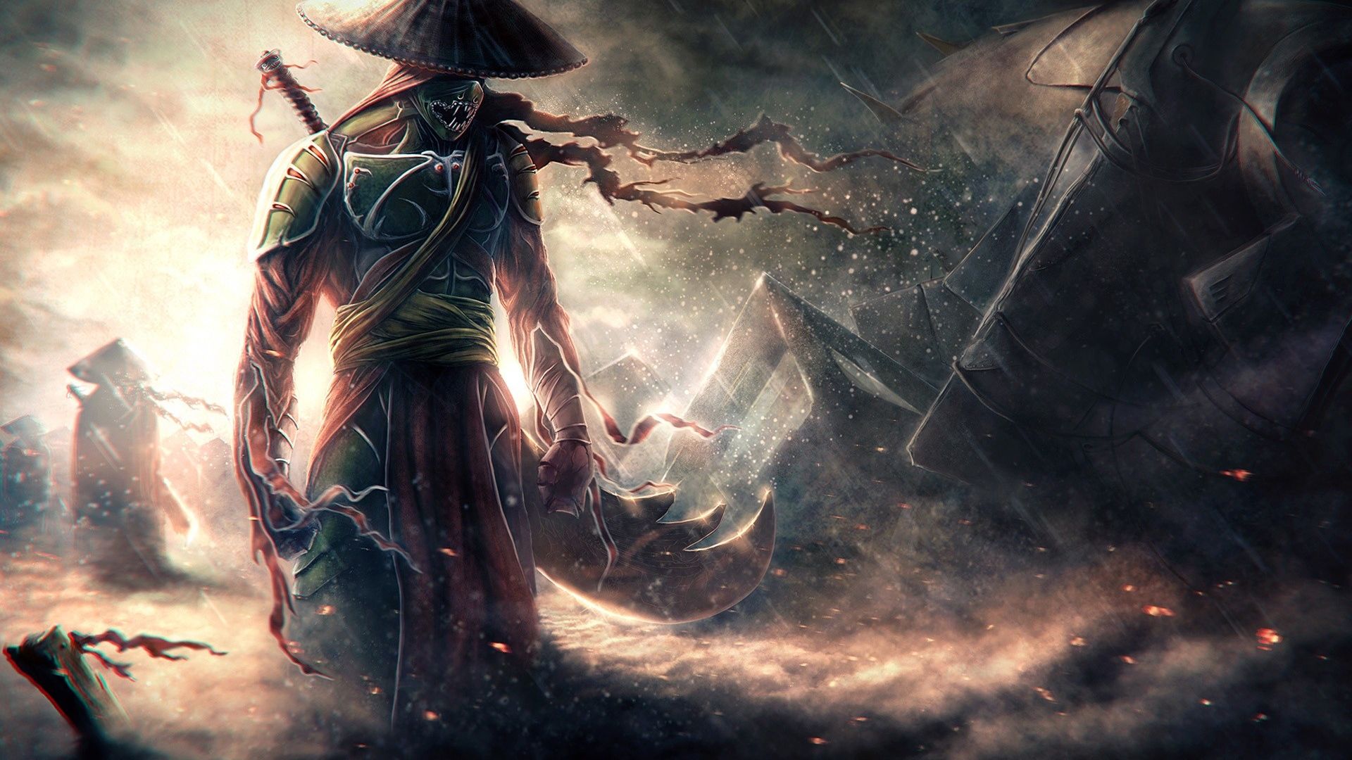 Desktop Wallpaper Dark, Warrior, Zombie, Art, HD Image, Picture, Background, Hclzqh