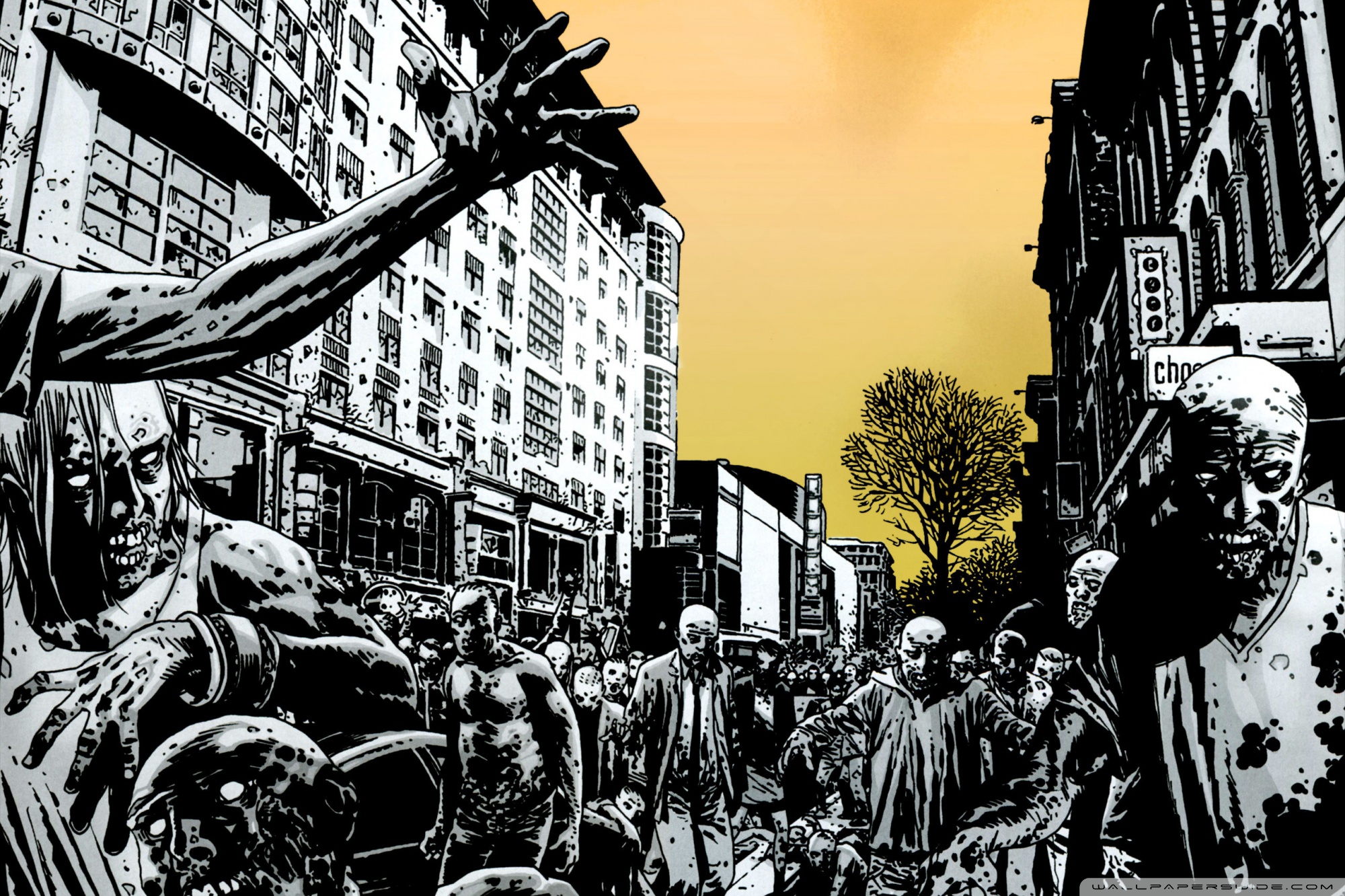 Zombie City Ultra HD Desktop Background Wallpaper for: Multi Display, Dual Monitor, Tablet