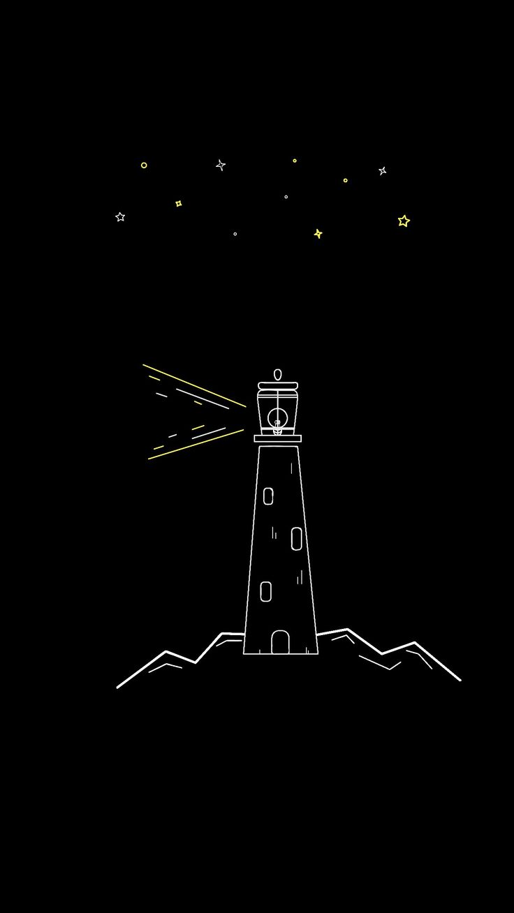 Light House. Minimalist Wallpaper, Black Paper Drawing, Minimalist Wallpaper Phone
