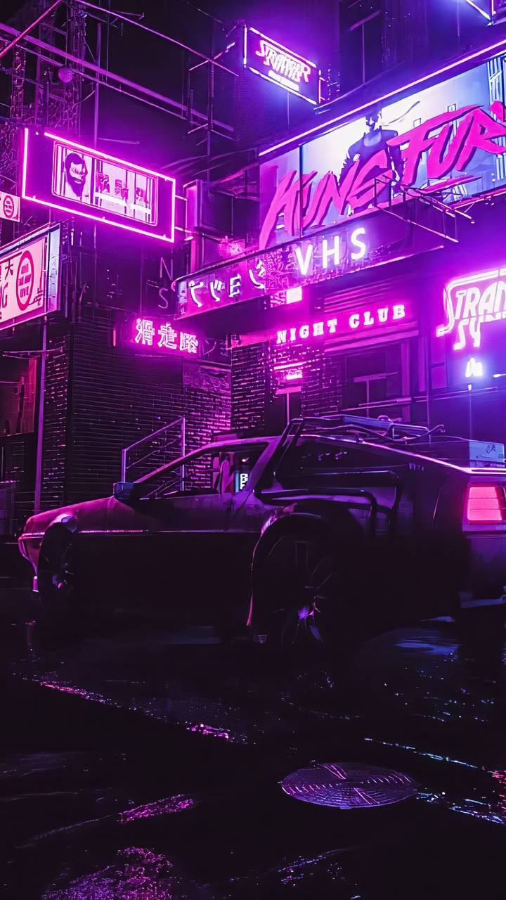 Cyberpunk 2077 Neon & car : r/iphonewallpapers