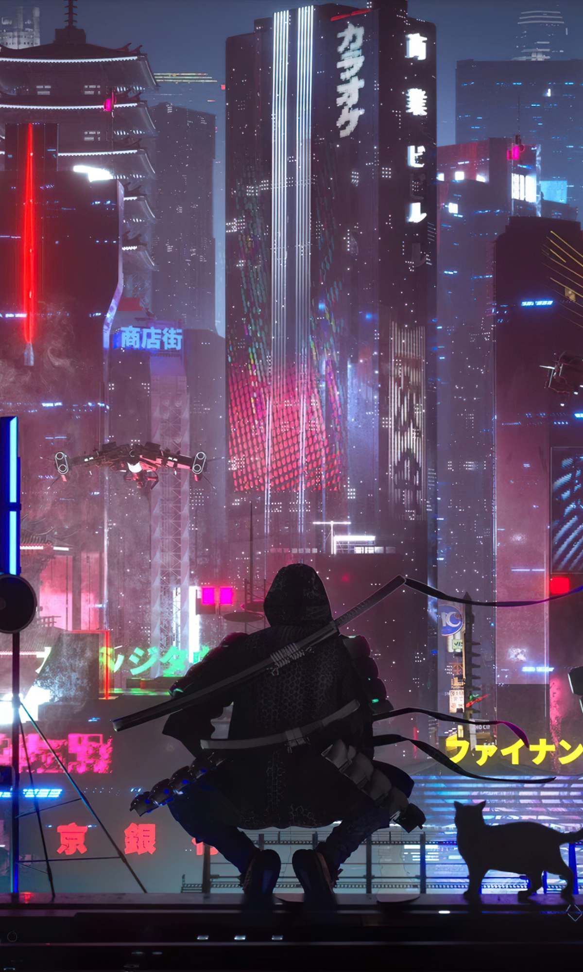 Sci Fi Cyberpunk Phone Wallpaper