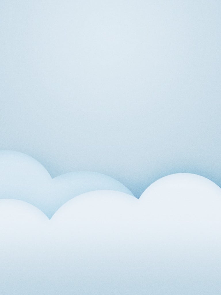 Light Blue Minimalistic Clouds iPad wallpaper