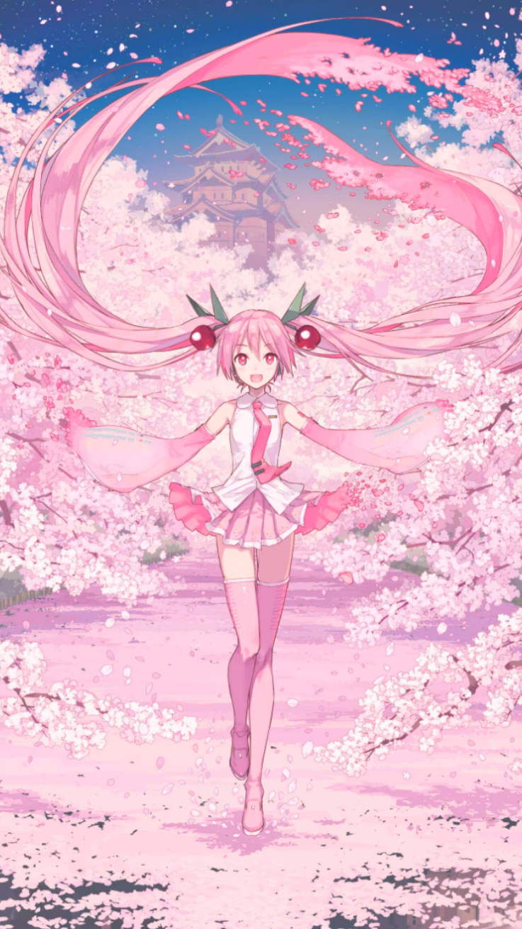 Free download YOUR name jeff Sakura Miku wallpaper [737x1311] for your Desktop, Mobile & Tablet. Explore Sakura Hatsune Miku Wallpaper. Miku Hatsune Wallpaper, Hatsune Miku Wallpaper, Hatsune Miku Background