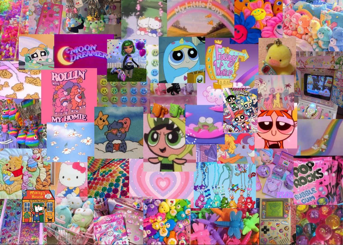 Download Indie Aesthetic Pc Cartoons Collage Wallpaper
