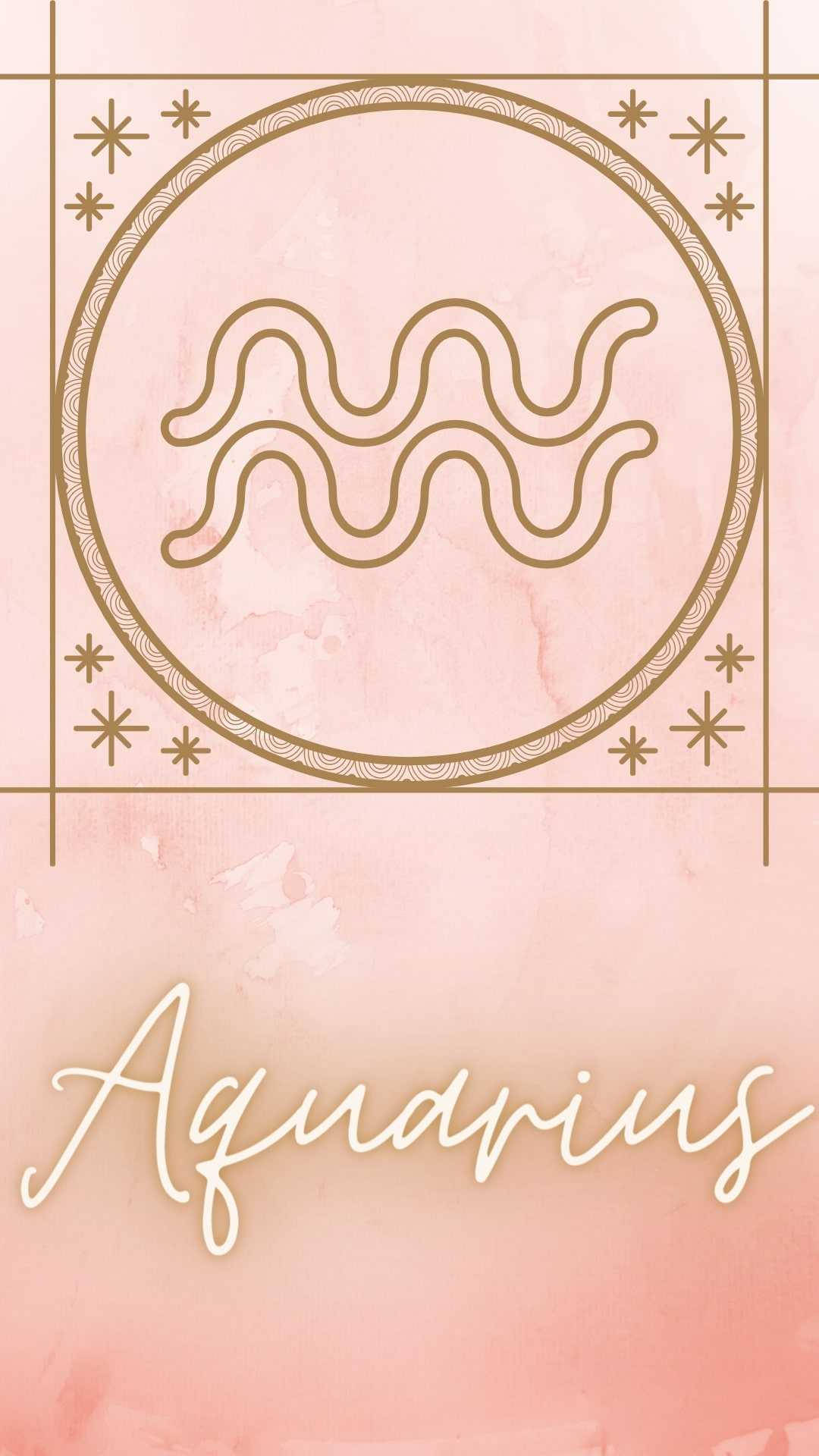 Download Cute Aquarius Peach Wallpaper