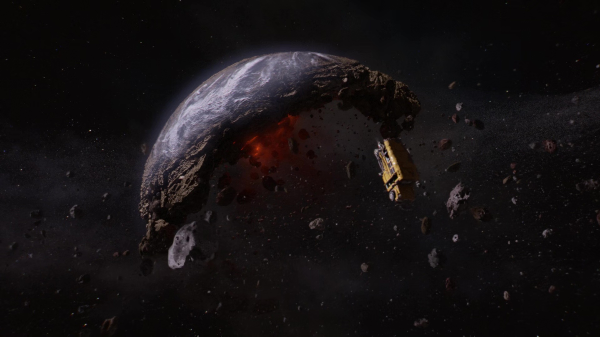 Destruction of Earth. Marvel Cinematic Universe