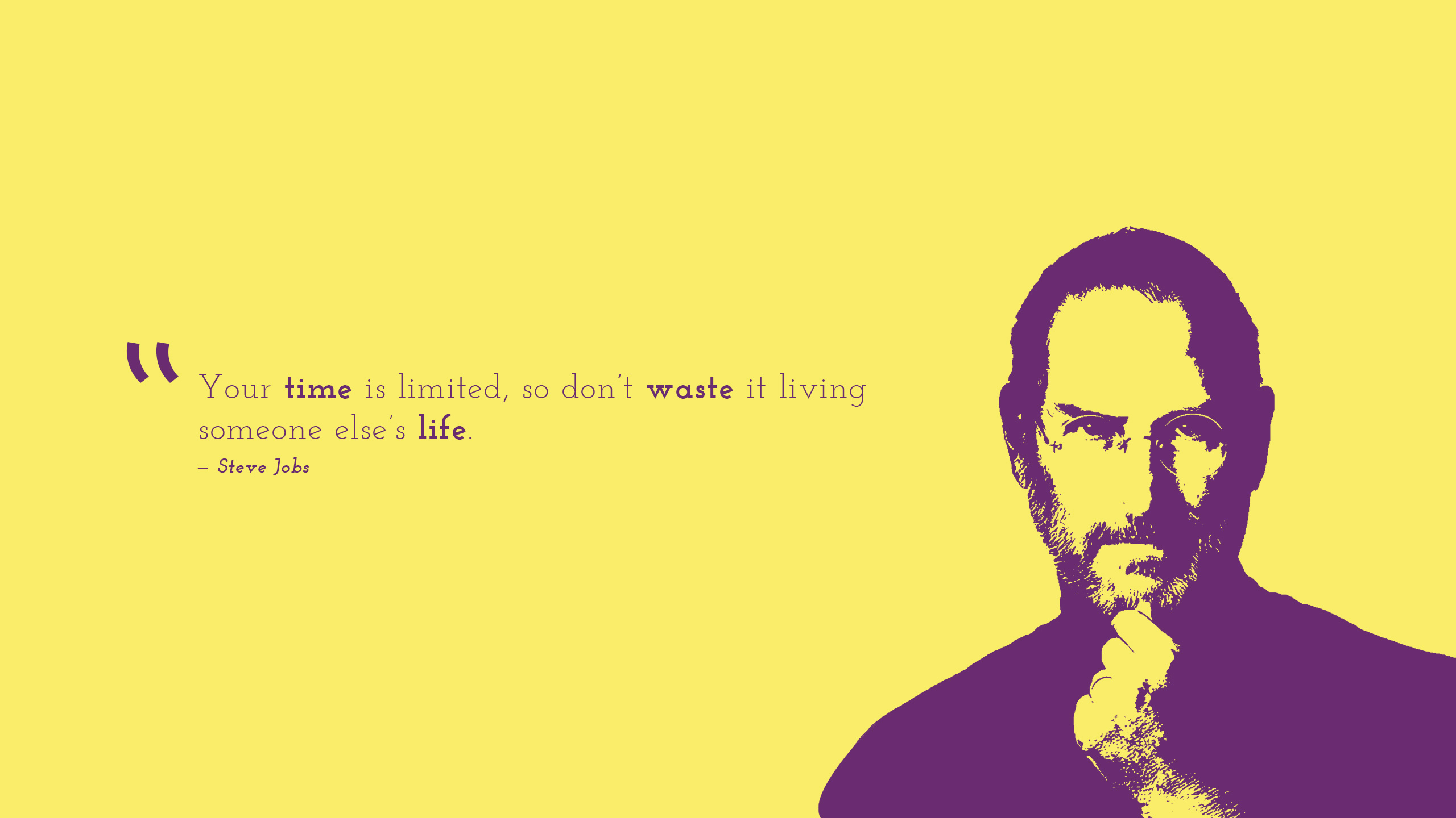 Dont waste, Steve Jobs, Popular quotes, Time is limited Gallery HD Wallpaper