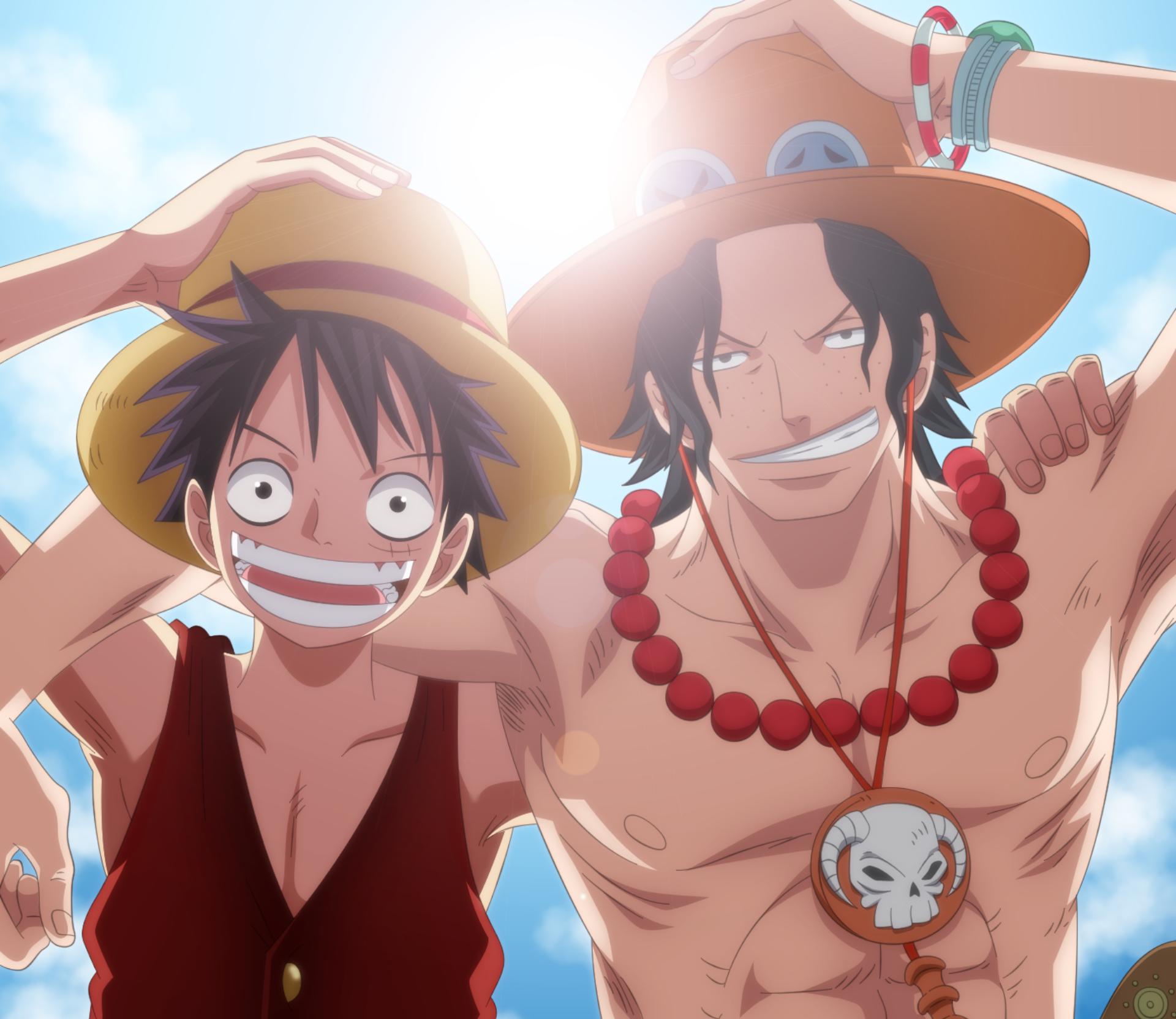 Wallpaper / One Piece, Monkey D. Luffy, Portgas D. Ace free download