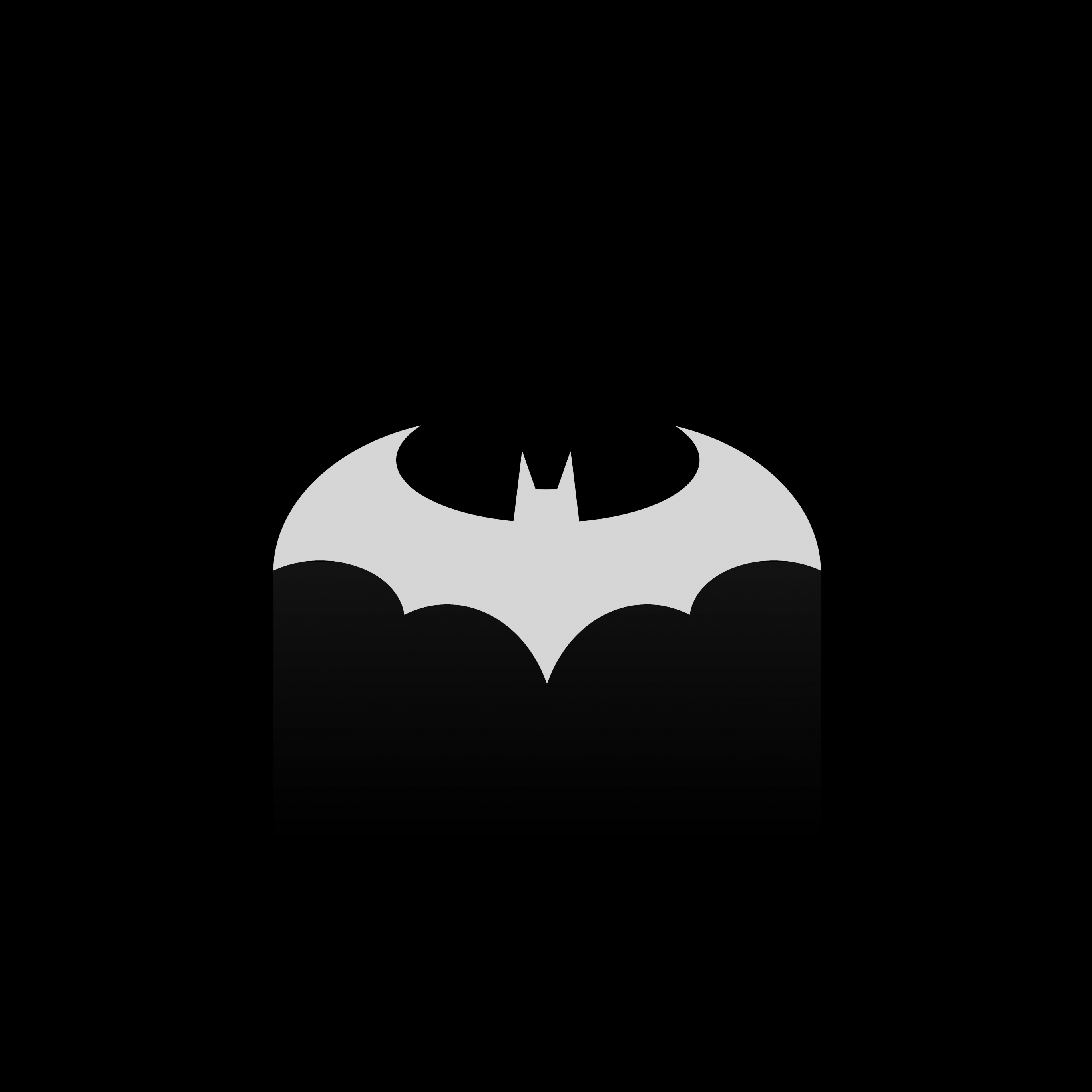 Batman Sign Wallpaper 4K, Black Background, Black Dark
