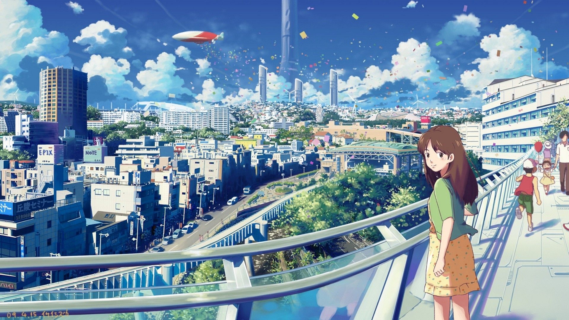 Anime City Wallpaper HD High Resolution