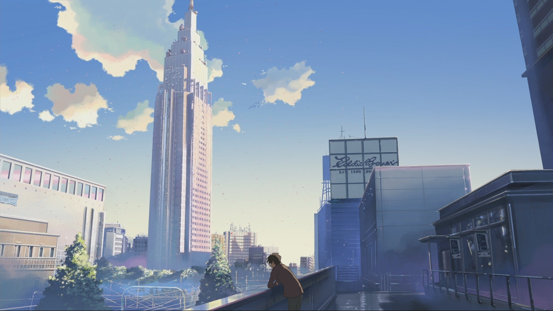 cartoon, city, cityscape, 5 Centimeters Per Second Gallery HD Wallpaper