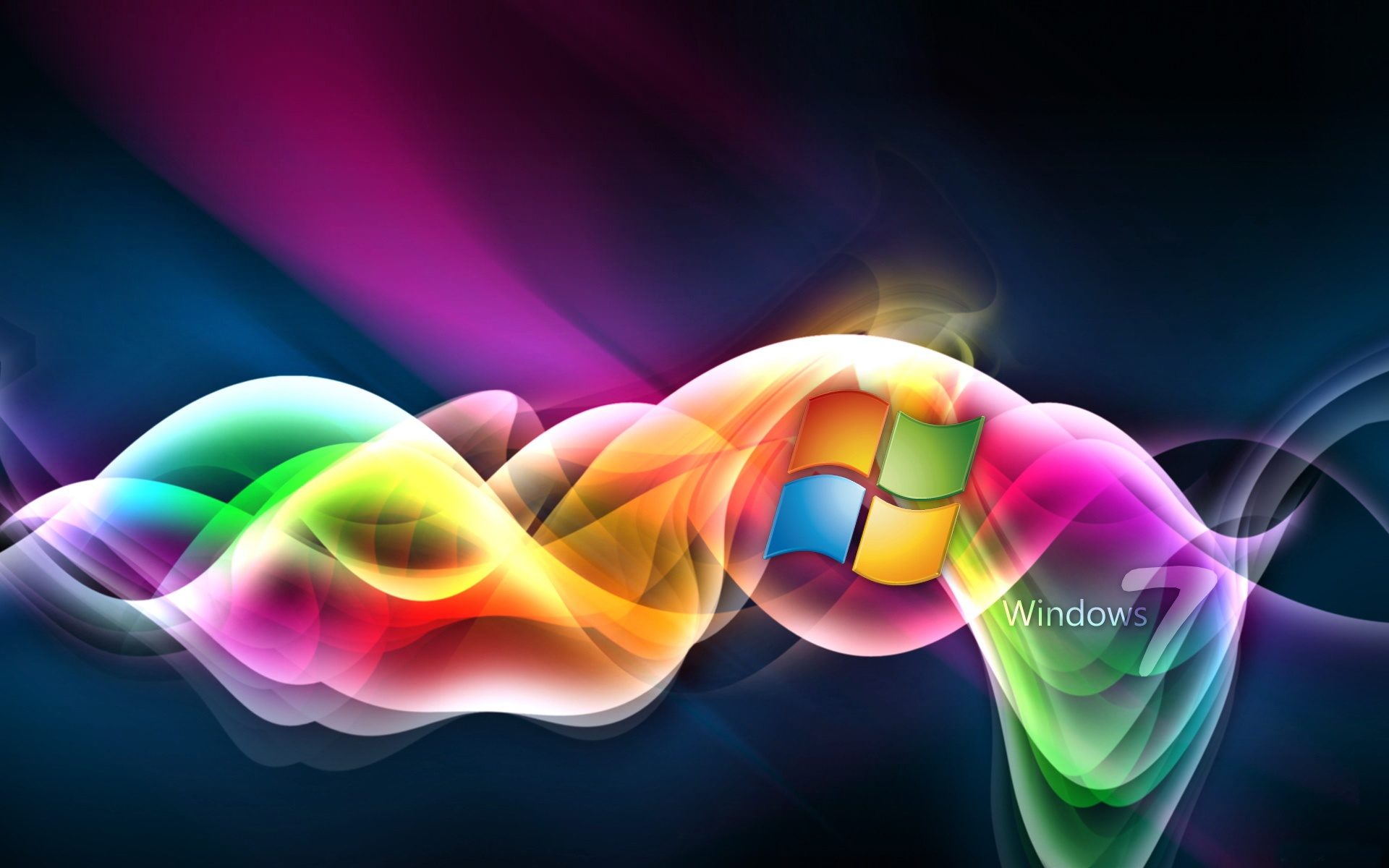 Windows 7 in colors wallpaper, Wallpaper13.com