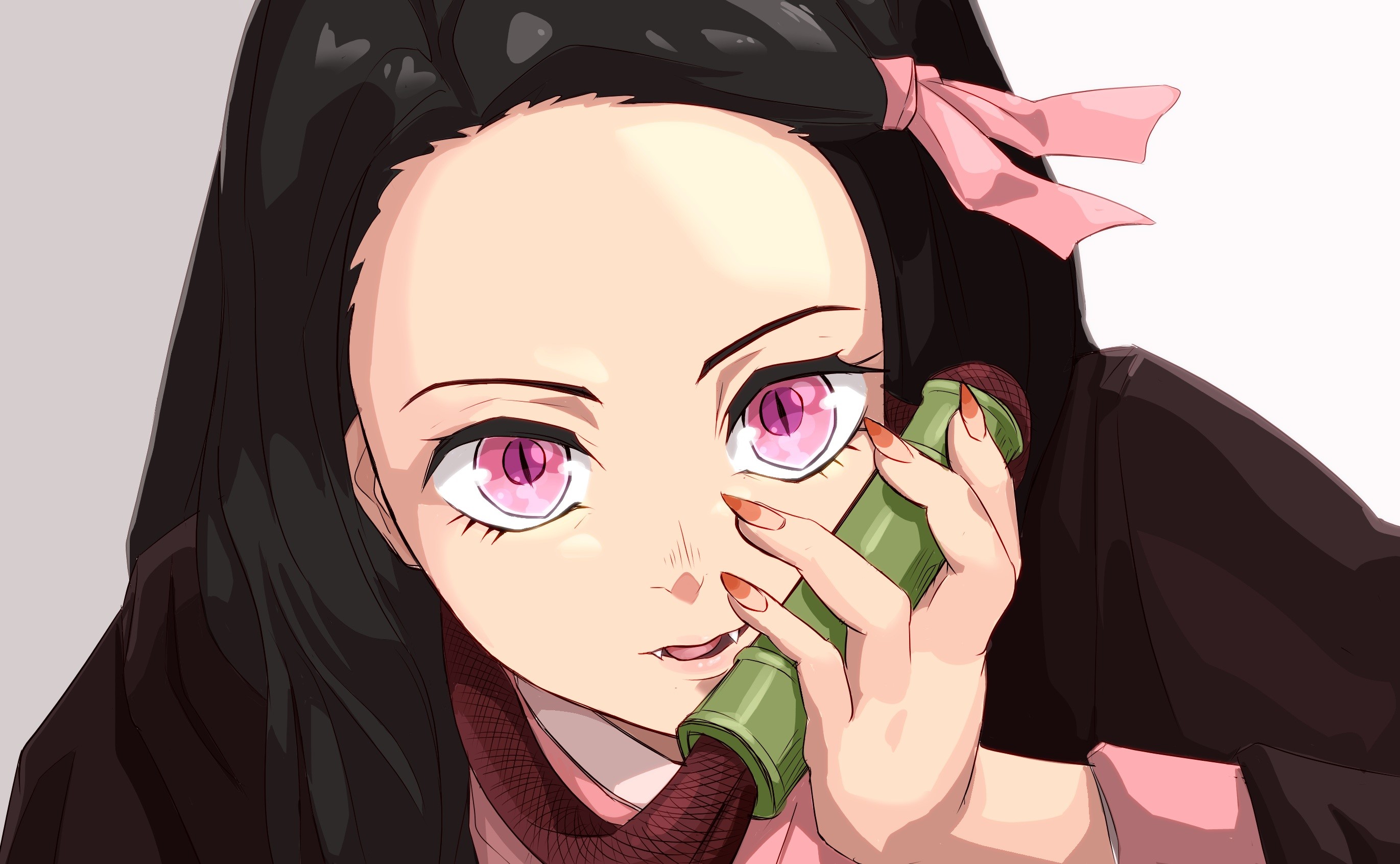 Wallpaper / Kimetsu no Yaiba, anime, anime girls, Kamado Nezuko, demon girl free download