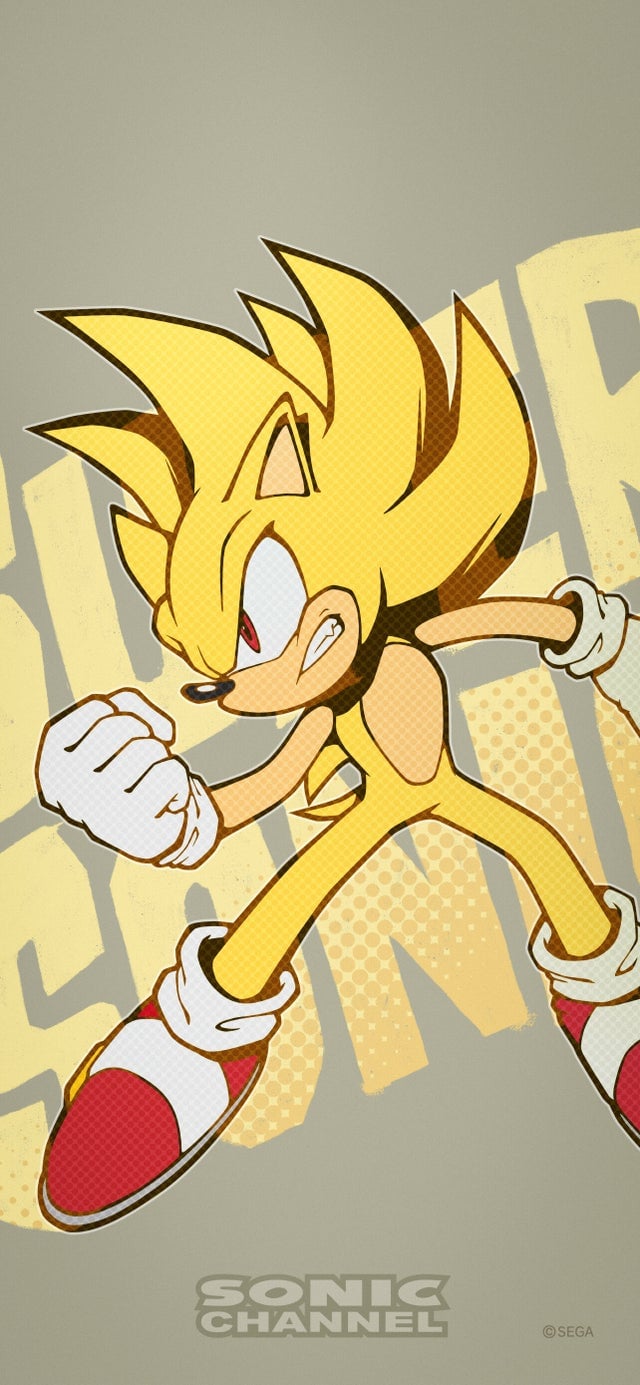 New official wallpaper artwork of Super Sonic for January 2023