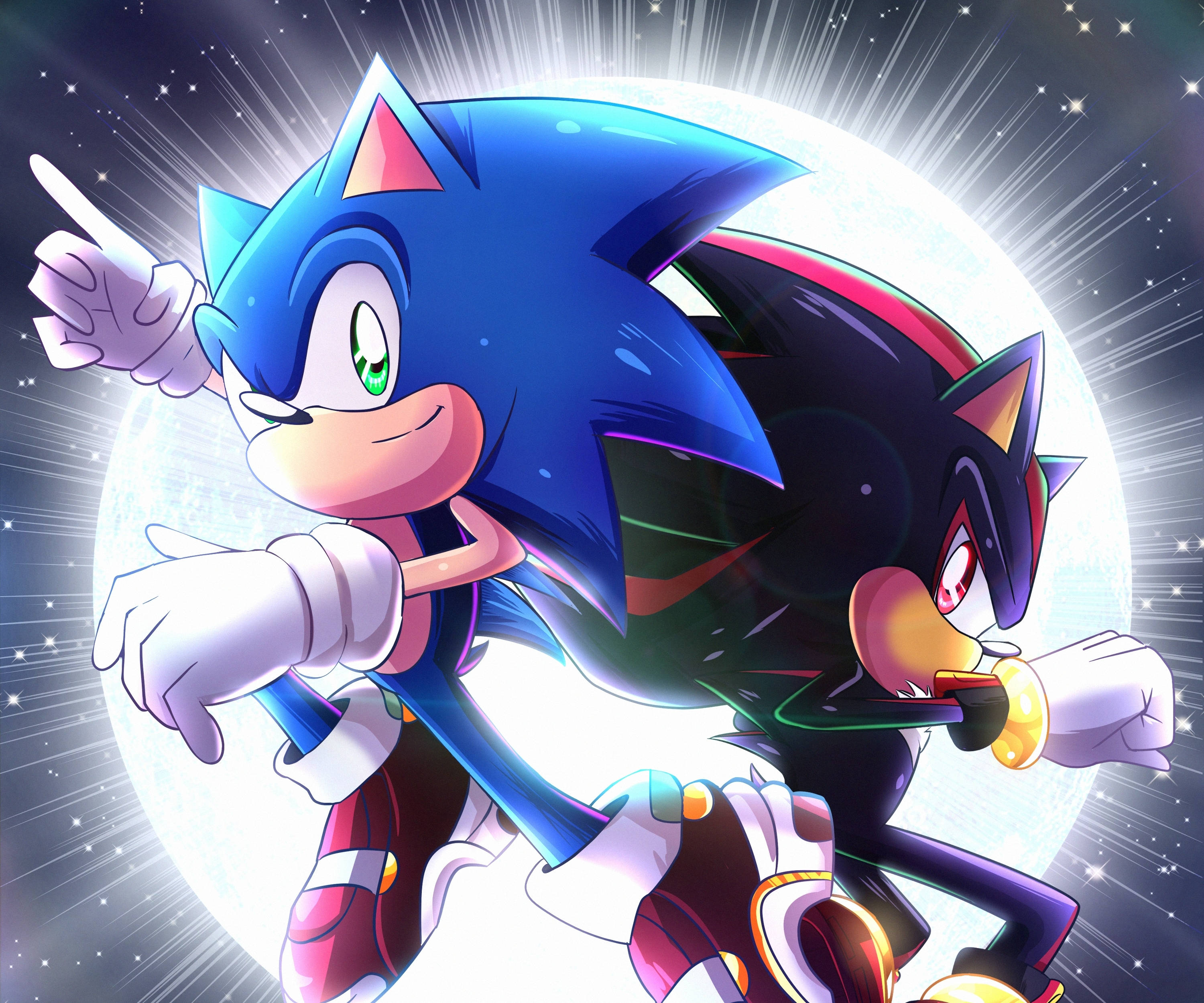 Download Shadow The Hedgehog And Sonic Wallpaper