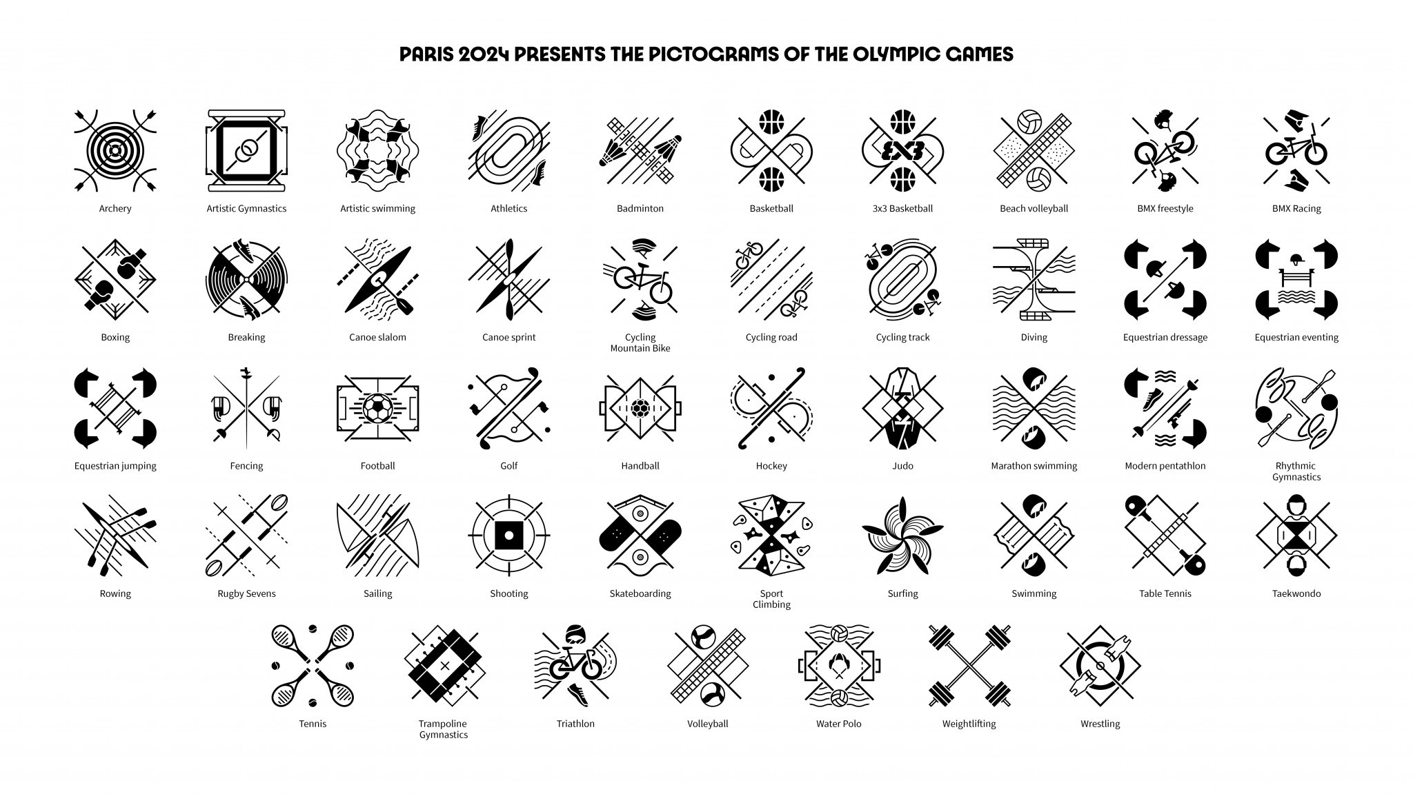 Paris 2024 unveils sports pictograms and branding for next Olympics