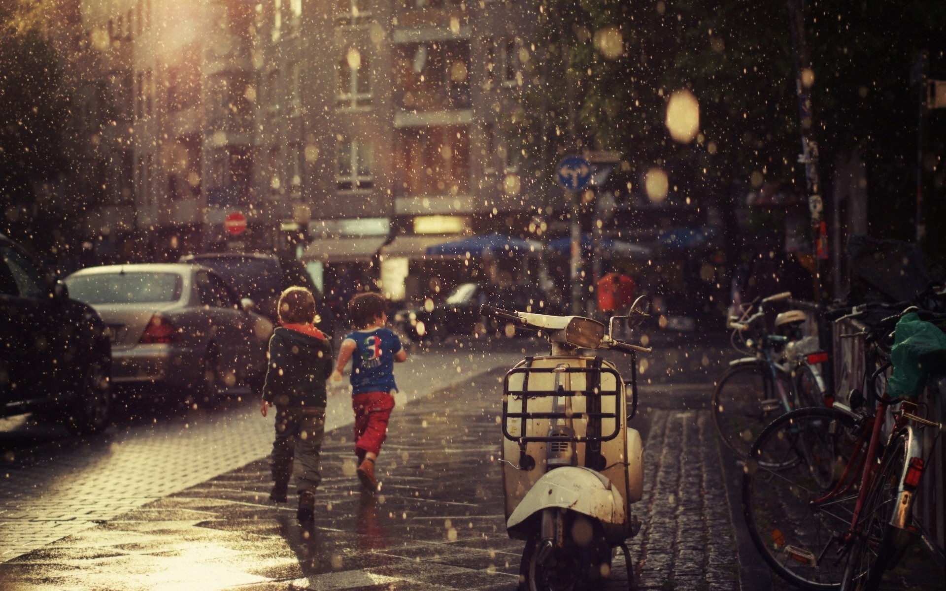 street, children, rain, road, Turkey, summer, spring, weather, crowd Gallery HD Wallpaper