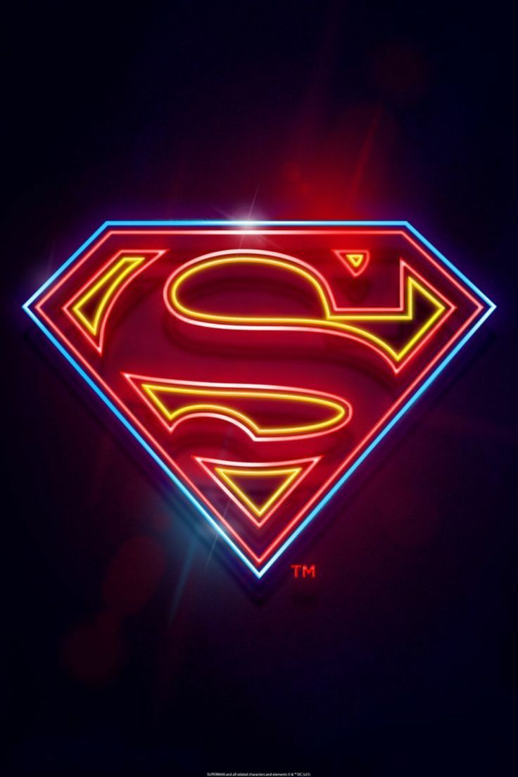Superman Neon' Poster by DC Comics. Displate. Superman wallpaper logo, Dc comics poster, Superman wallpaper
