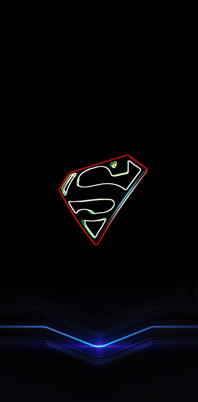 Superman Logo Neon wallpaper