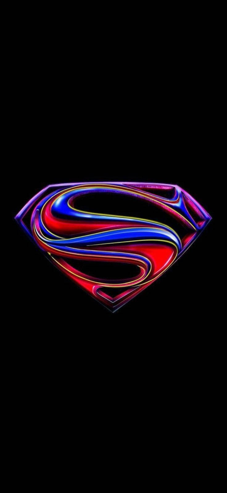 Download Colorful Metallic Superman Symbol iPhone Wallpaper
