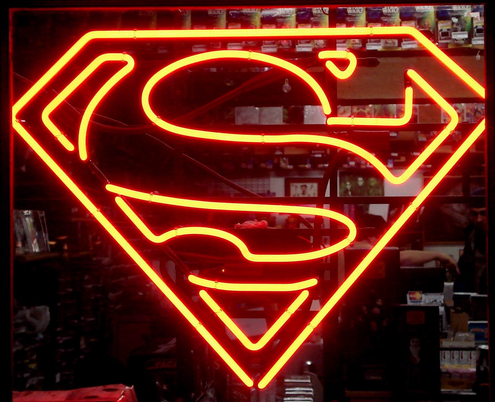 Wallpaper, sign, logo, neon, s, Superman, letter, oneletter 1600x1301