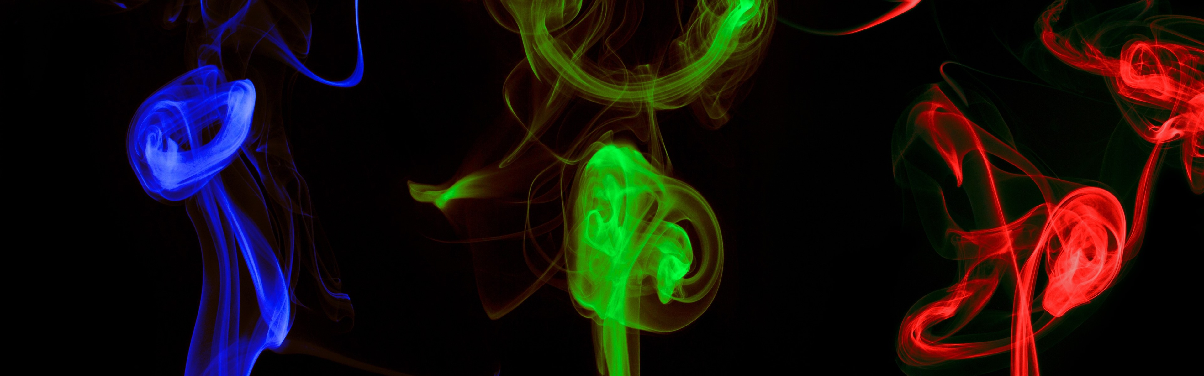 Wallpaper Colorful smoke, blue, green, red 5120x2880 UHD 5K Picture, Image