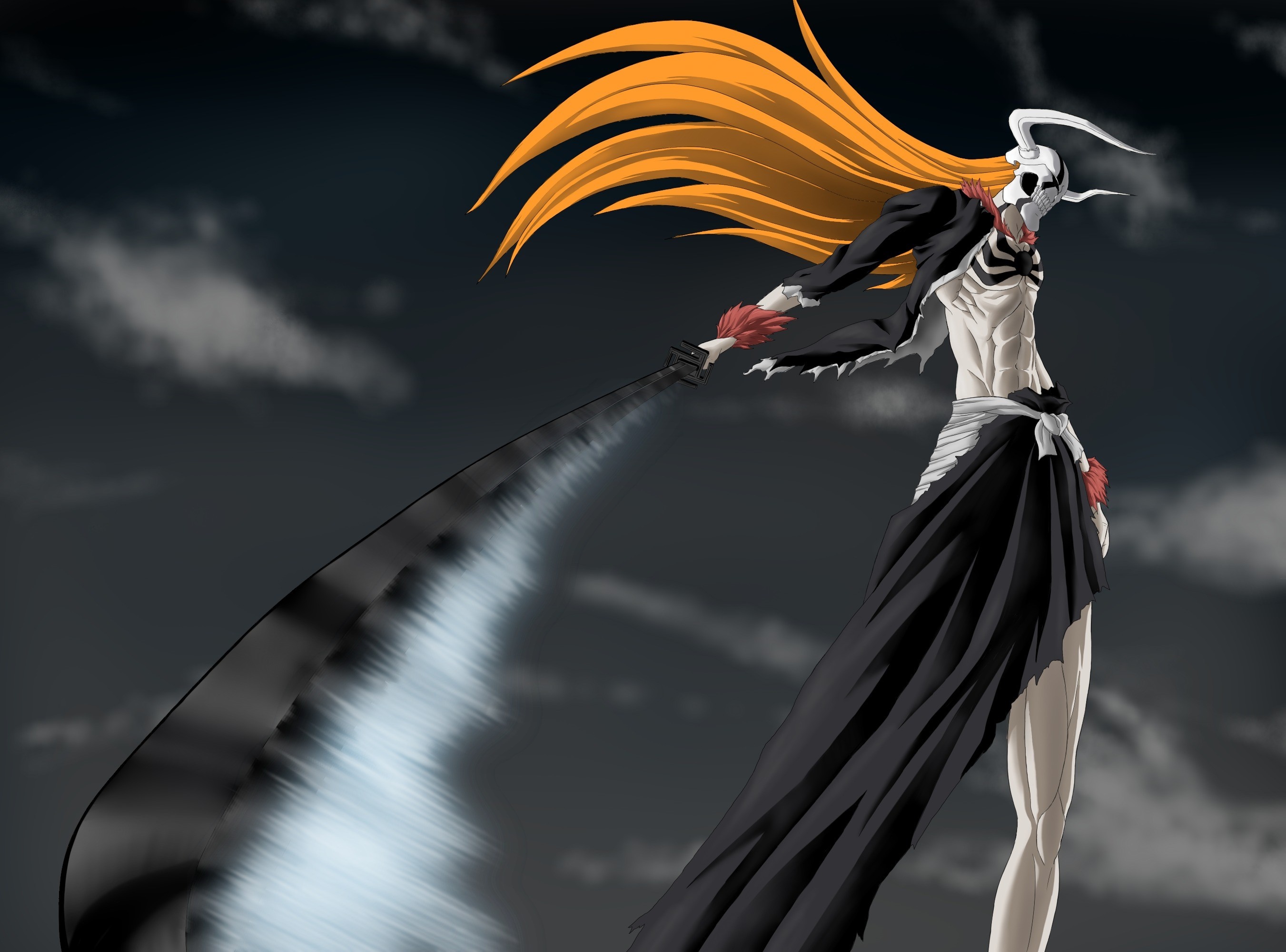 anime, Bleach, Kurosaki Ichigo, Hollow, Vasto Lorde, wing, screenshot, computer wallpaper, fictional character Gallery HD Wallpaper