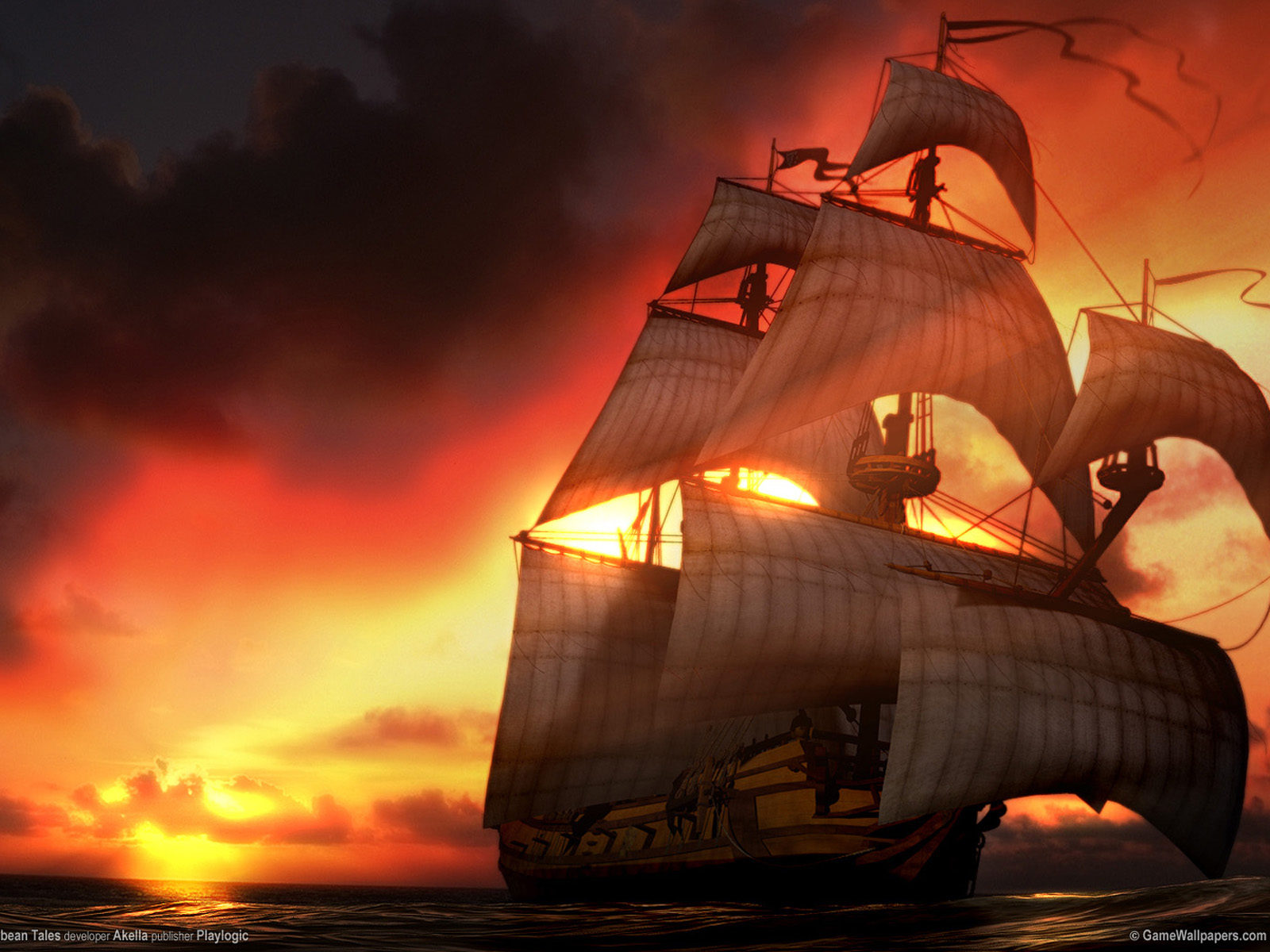 Pirate Ship Desktop Wallpaperwallpaper Pirates Caribbean HD Wallpaper 1920x1200px, Wallpaper13.com