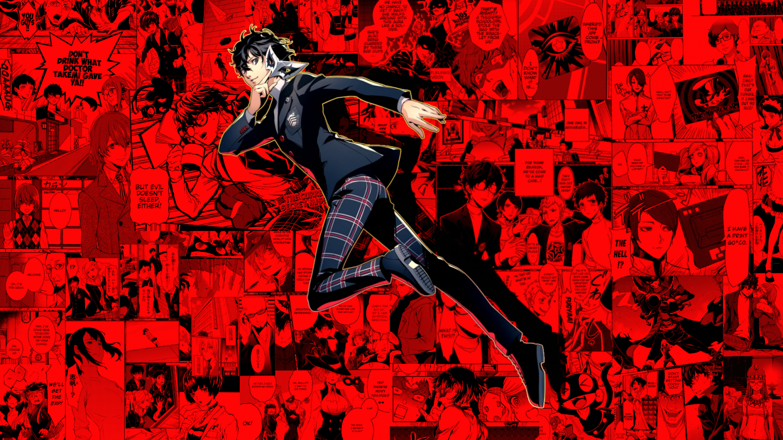 Wallpaper, Persona 5, Persona 5 Royal, Akira Kurusu, Goro Akechi, Ann Takamaki, Haru Okumura, Tae Takemi, Futaba Sakura, Ryuji Sakamoto, Yusuke Kitagawa, Makoto Niijima 1920x1080