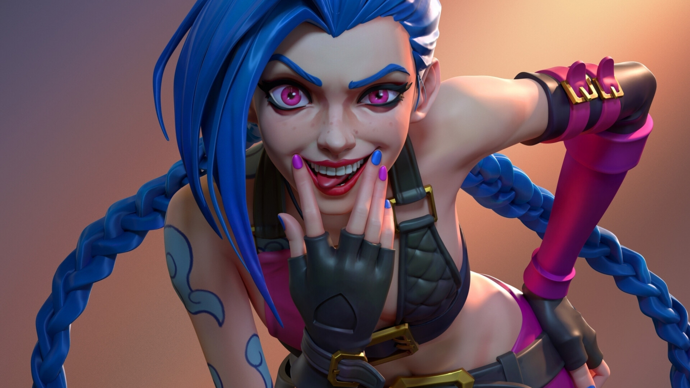 Download wallpaper 1366x768 jinx