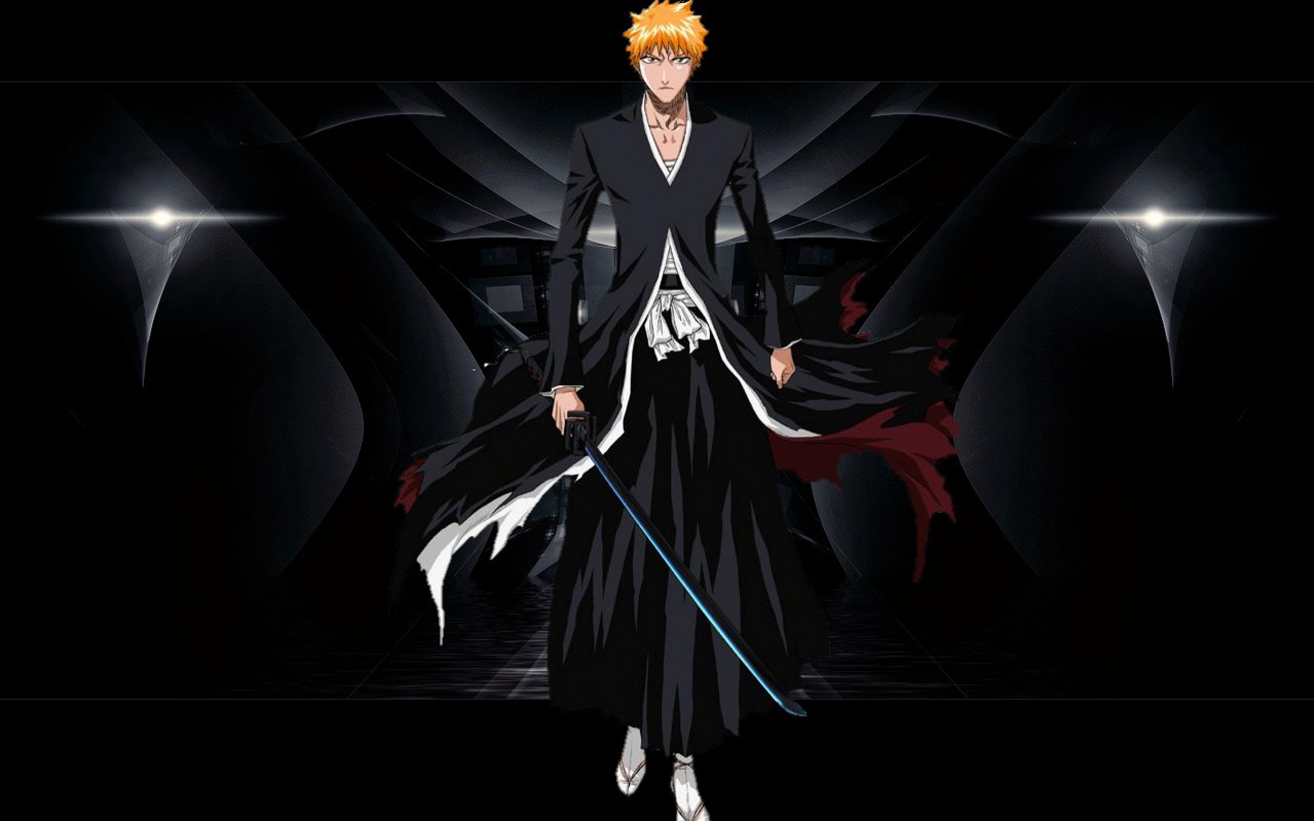 Wallpaper, illustration, anime, Bleach, bankai, character, darkness, screenshot, computer wallpaper, ichigo 2560x1600
