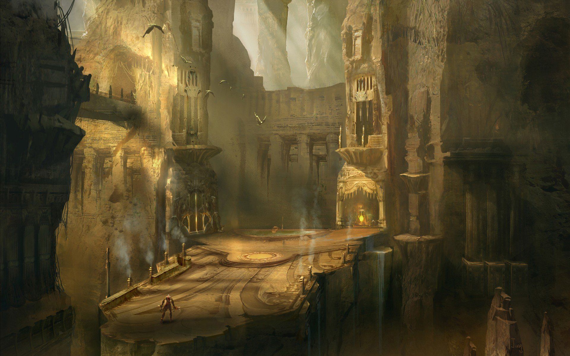 Ancient Greek Mythology Wallpaper. Fantasy landscape, Scenery, Environment concept art